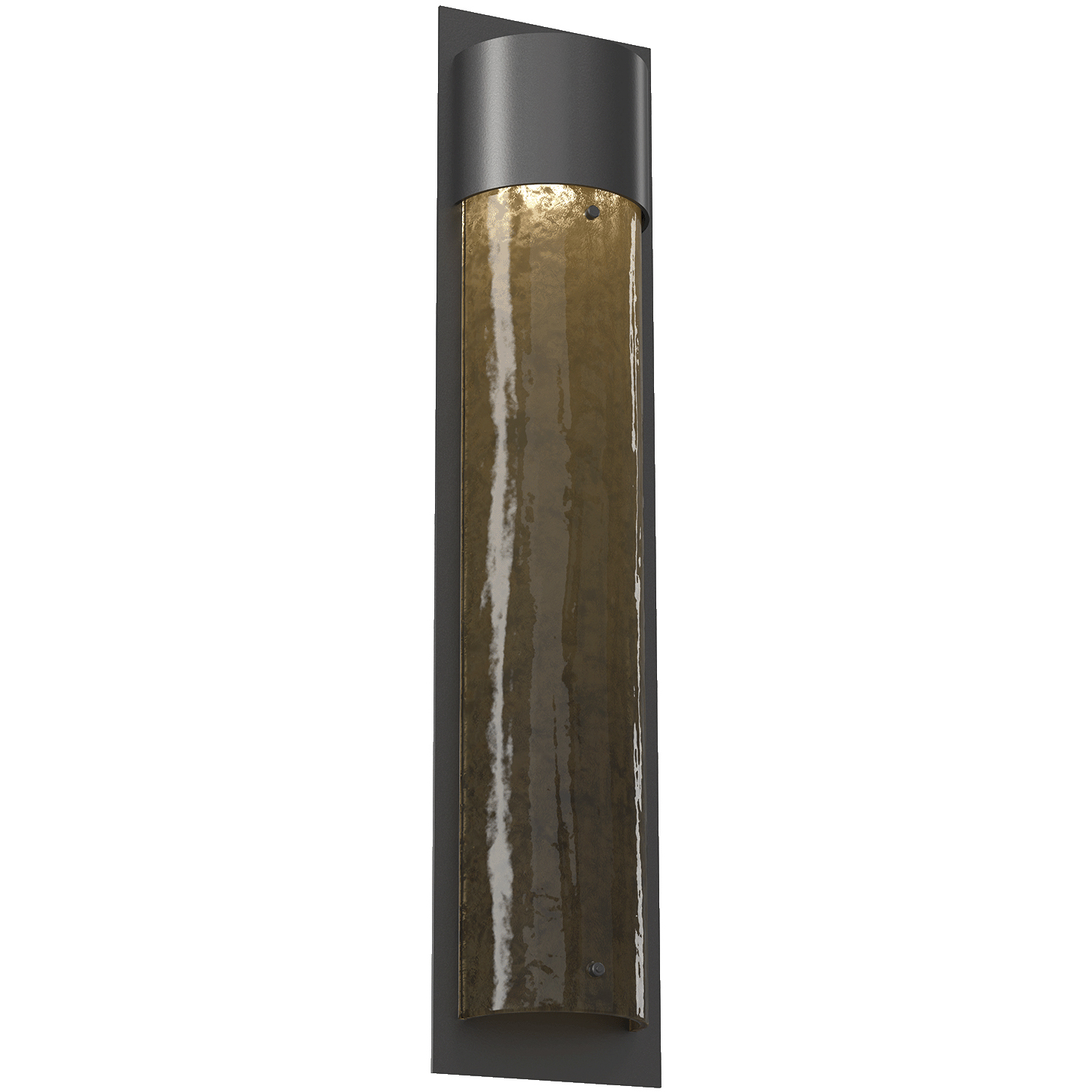 Outdoor Round Motif 1 Light 31 inch Statuary Bronze Outdoor Sconce in GU10 Halogen, Bronze Granite, Tall Round