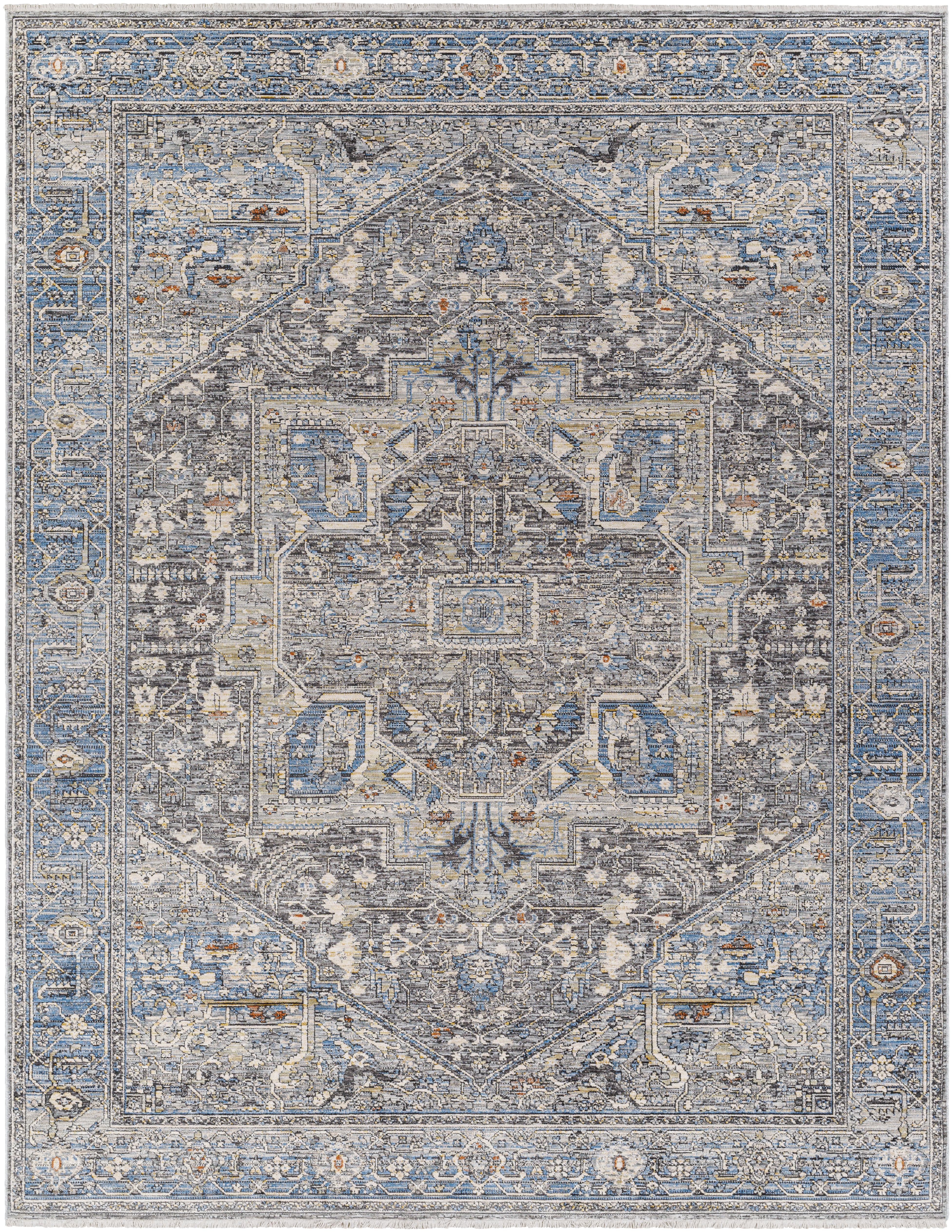 Chicago 93 X 63 inch Grey Rug, Rectangle