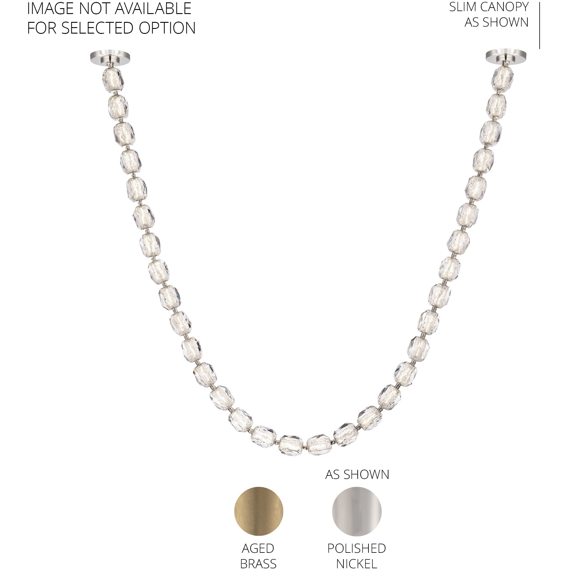 Forever Seduction LED 121.25 inch Aged Brass Modular Pendant Ceiling Light, Driver in Canopy