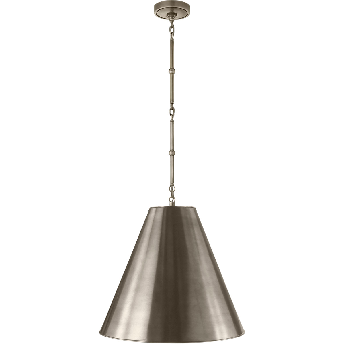 Thomas O'Brien Goodman 1 Light 18 inch Antique Nickel Hanging Shade Ceiling Light, Medium