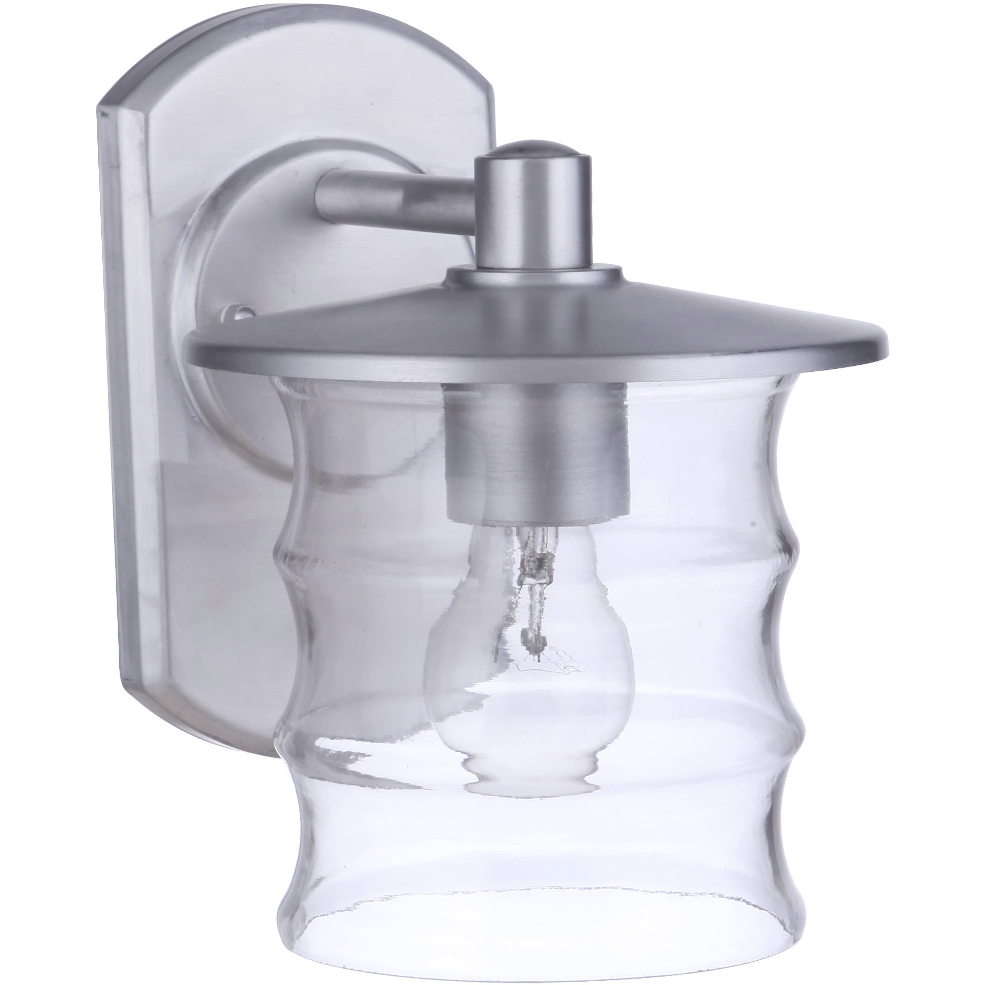 Canon Outdoor Wall Mount in Satin Aluminum, Small