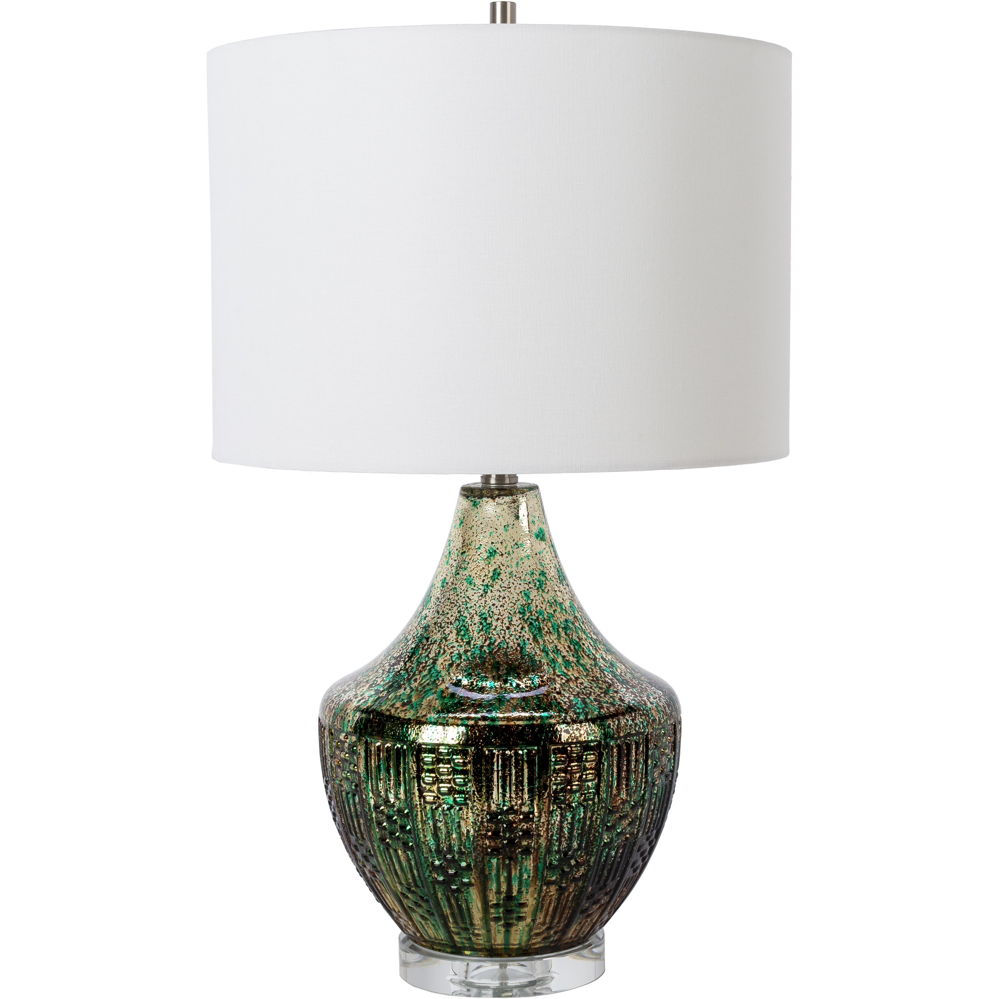 Dundas 26.75 inch 150 watt Clear Table Lamp Portable Light