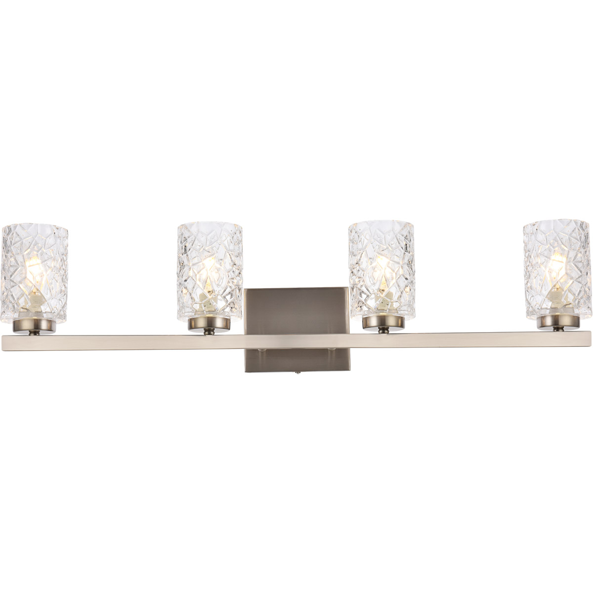 Cassie 4 Light 32 inch Stain Nickel Bath Sconce Wall Light in Satin Nickel