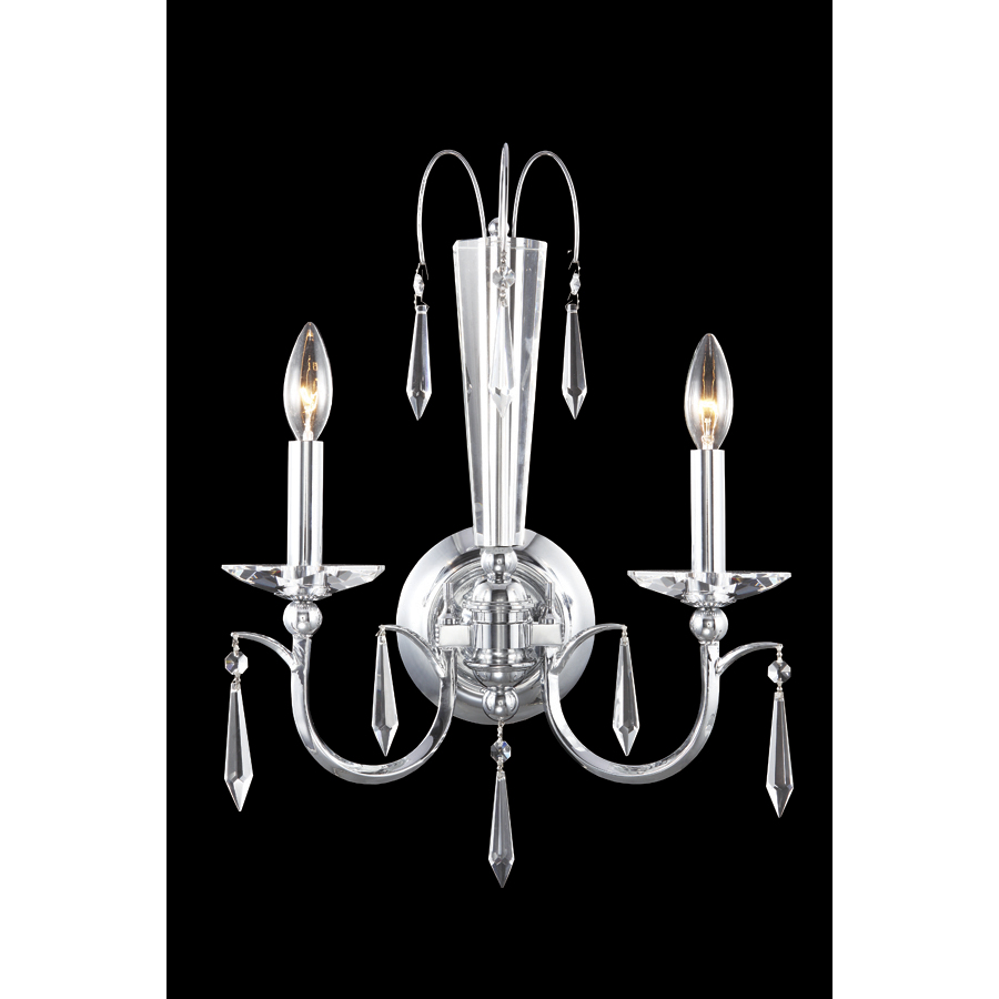 Contemporary 2 Light 15 inch Silver Wall Sconce Wall Light