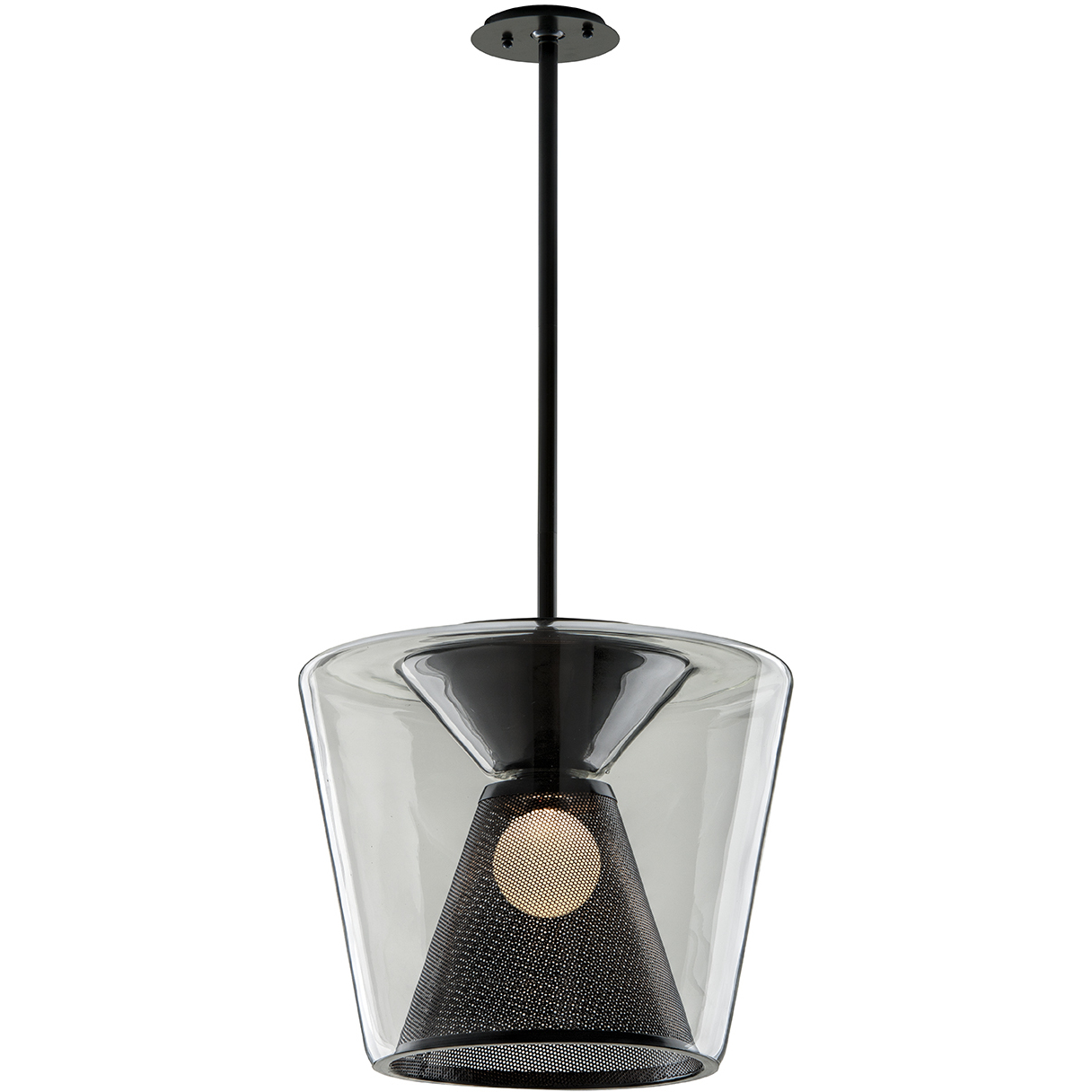 Berlin 1 Light 19.5 inch Soft Black Pendant Ceiling Light