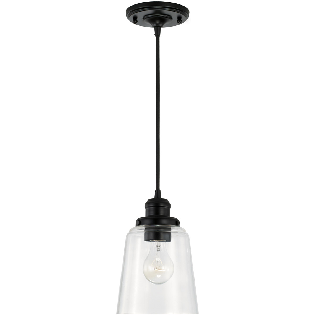 Fallon 1 Light 6 inch Matte Black Pendant Ceiling Light