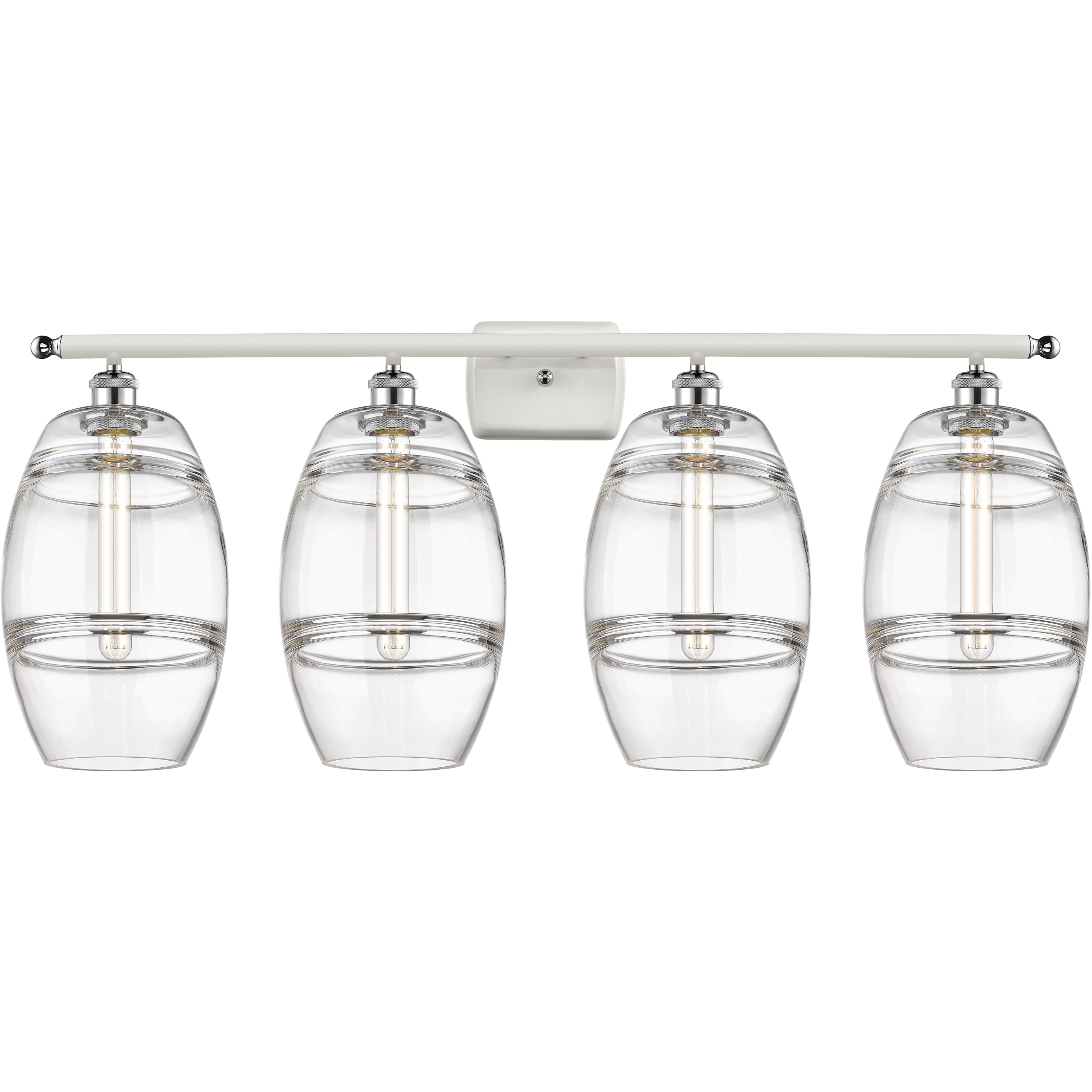 Ballston Vaz 4 Light 38 inch White Polished Chrome Bath Vanity Light Wall Light