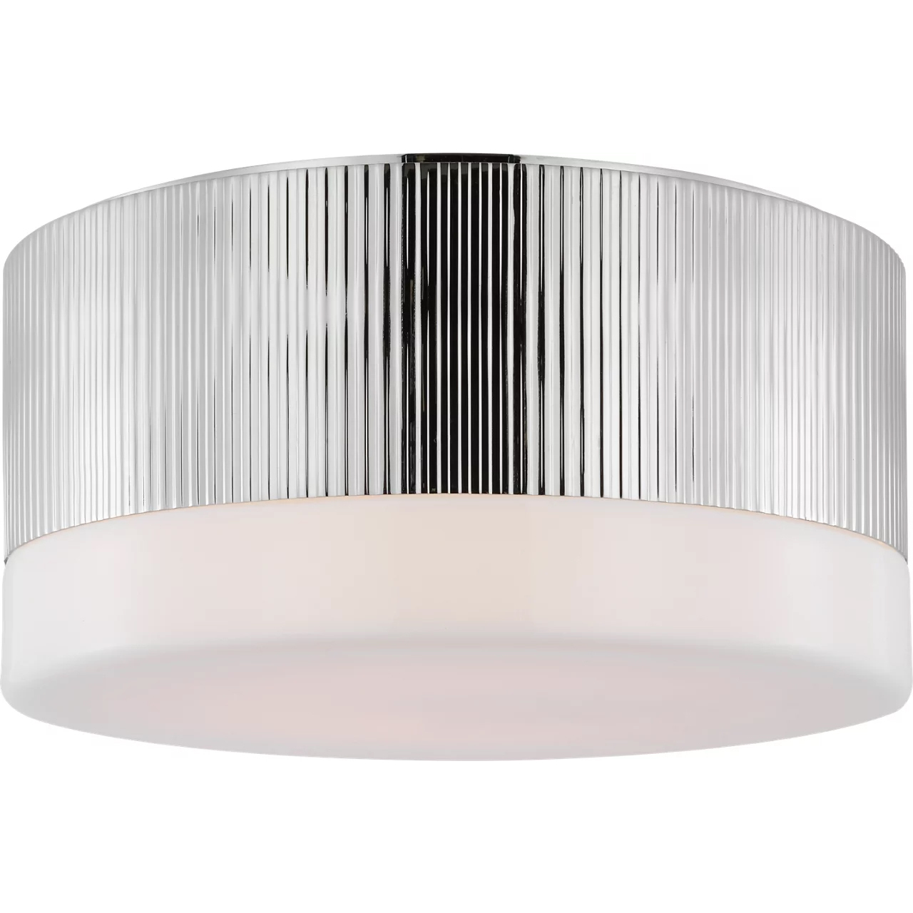 Thomas O'Brien Ace LED 12 inch Polished Nickel Flush Mount Ceiling Light