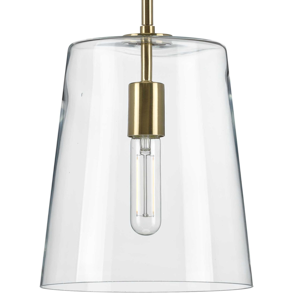 Clarion 1 Light 9 inch Satin Brass Pendant Ceiling Light, Small
