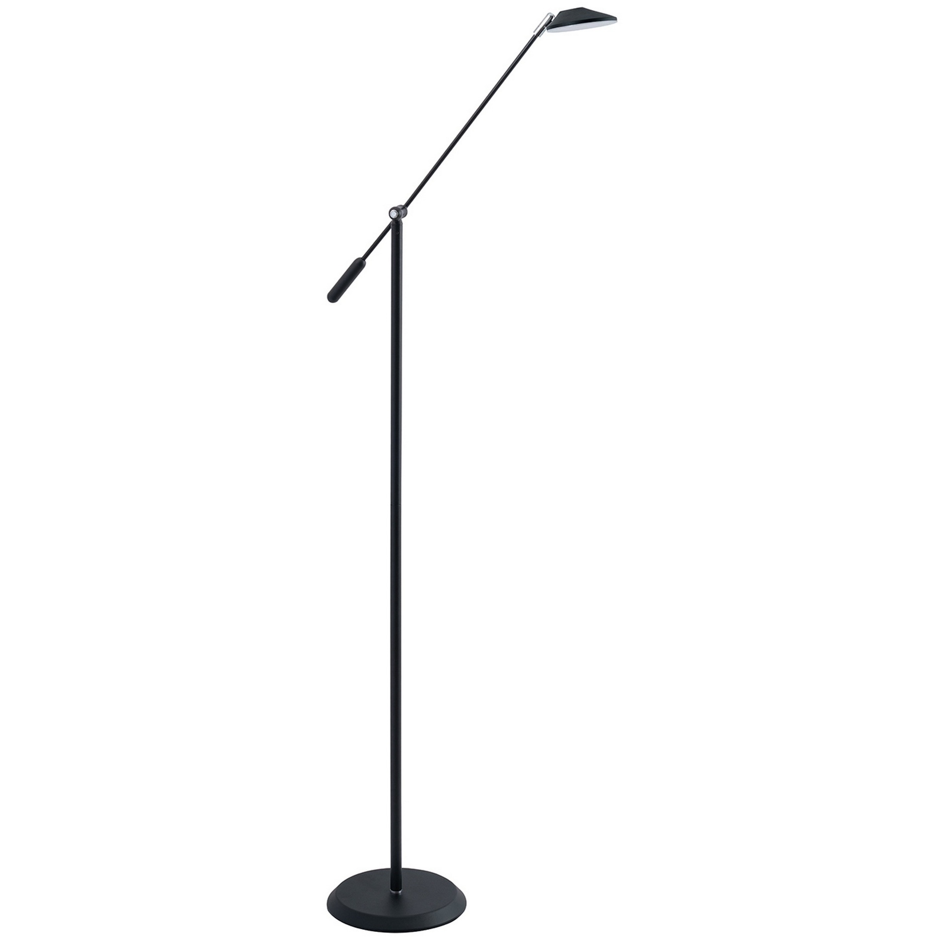 Sirino 61 inch 9 watt Black and Chrome Floor Lamp Portable Light