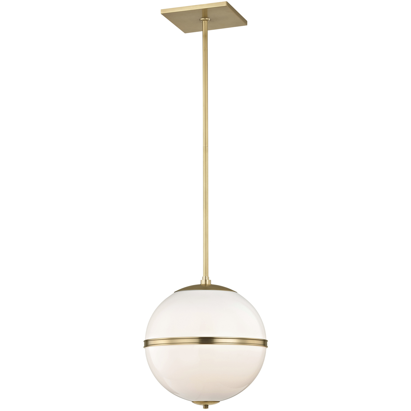 Truax 1 Light 12 inch Aged Brass Mini Pendant Ceiling Light