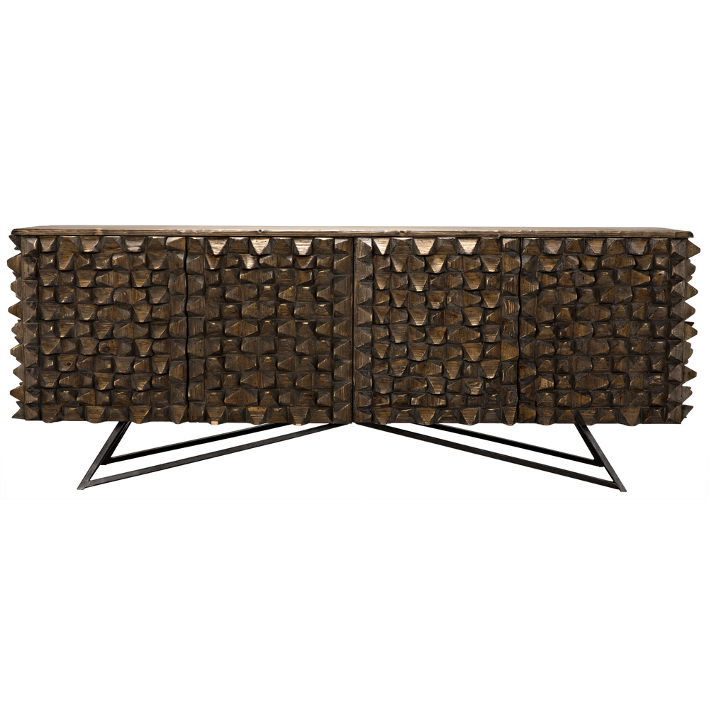 New York 87 X 23 inch Old Wood Sideboard