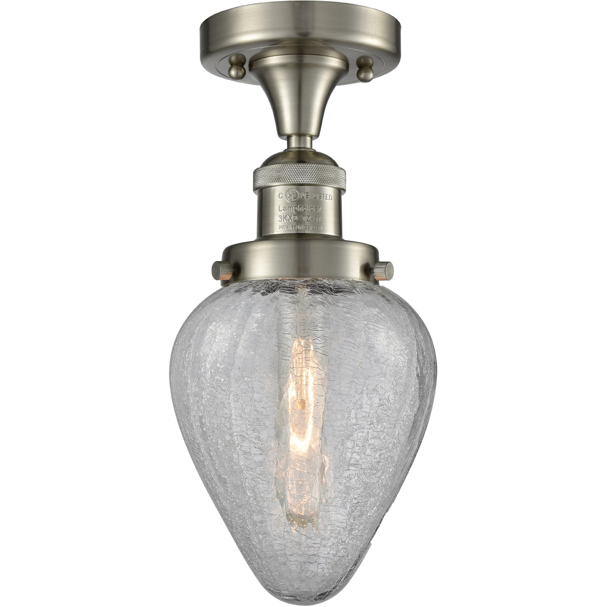 Franklin Restoration Geneseo LED 7 inch Brushed Satin Nickel Semi-Flush Mount Ceiling Light, Franklin Restoration
