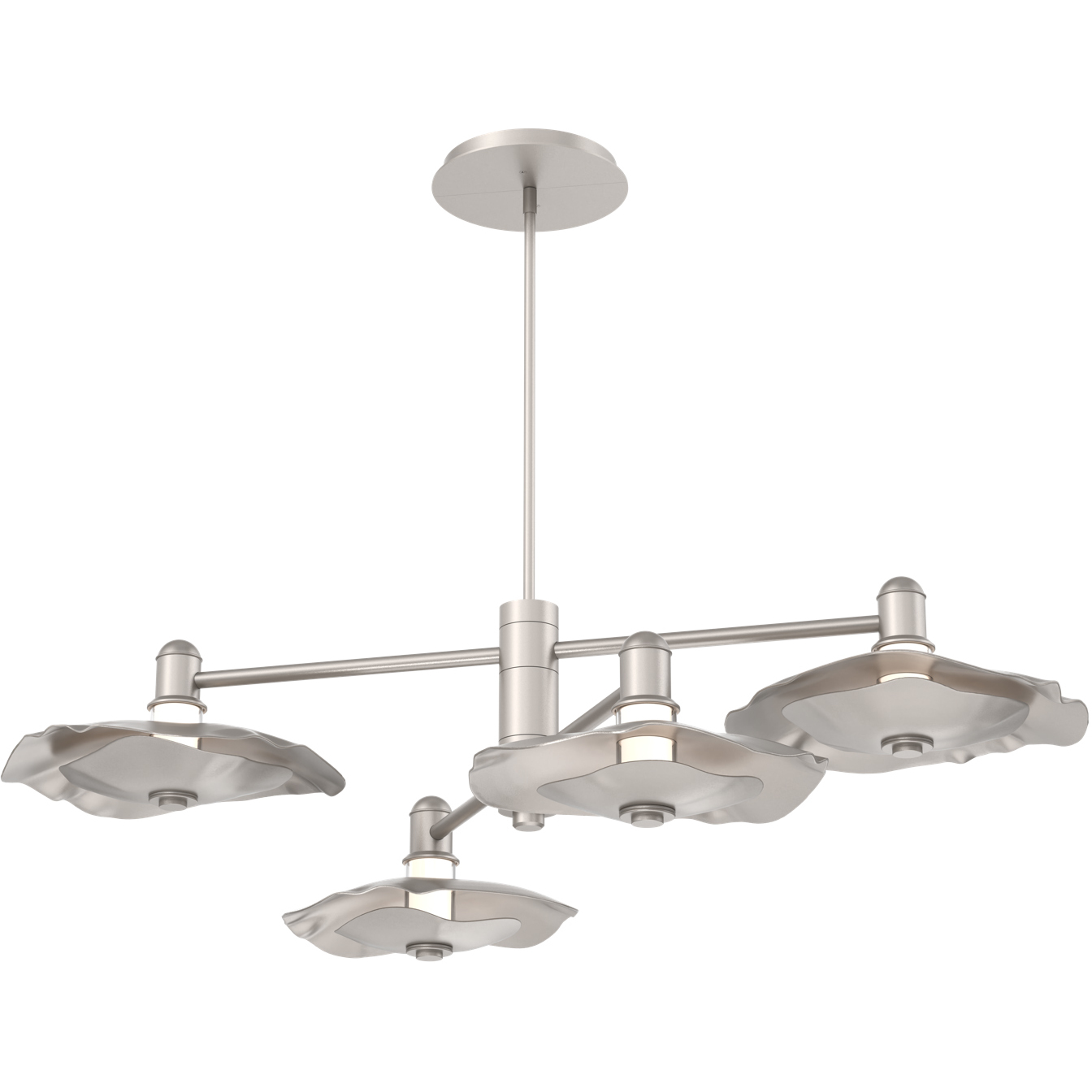 Cumulus LED 55 inch Beige Silver Mobile Chandelier Ceiling Light