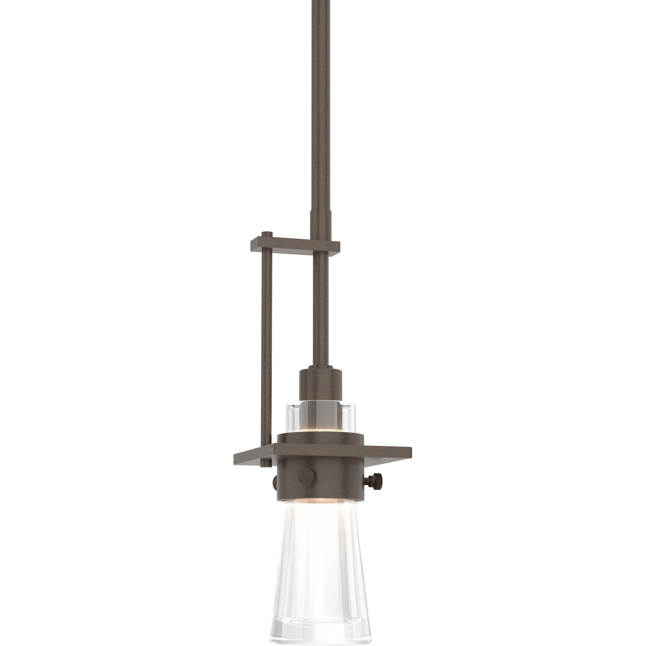 Erlenmeyer 1 Light 3.3 inch Bronze Mini Pendant Ceiling Light, Small