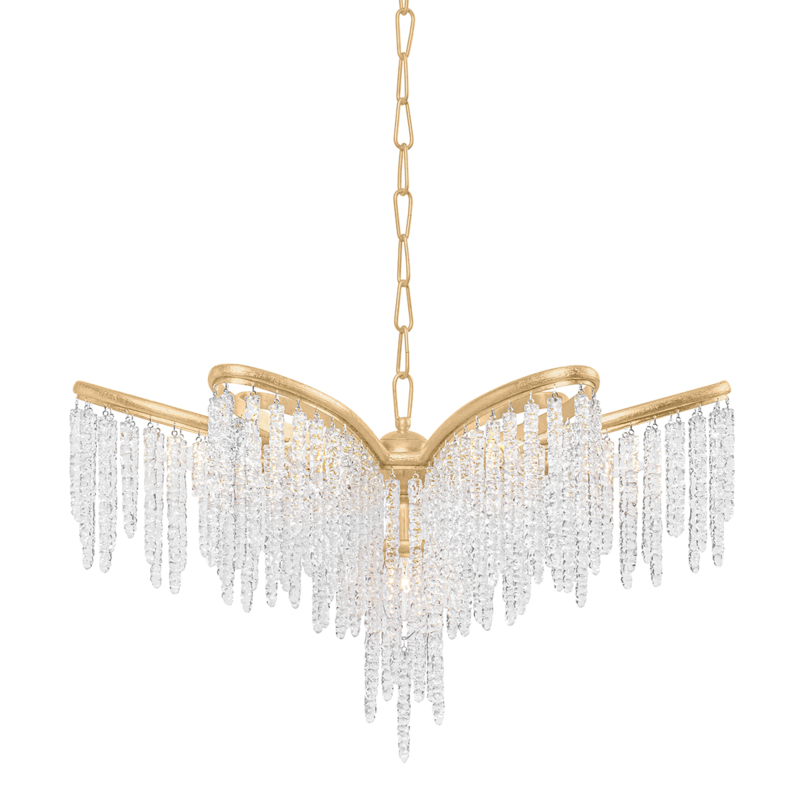 Pandora 5 Light 22.25 inch Gold Leaf Chandelier Ceiling Light