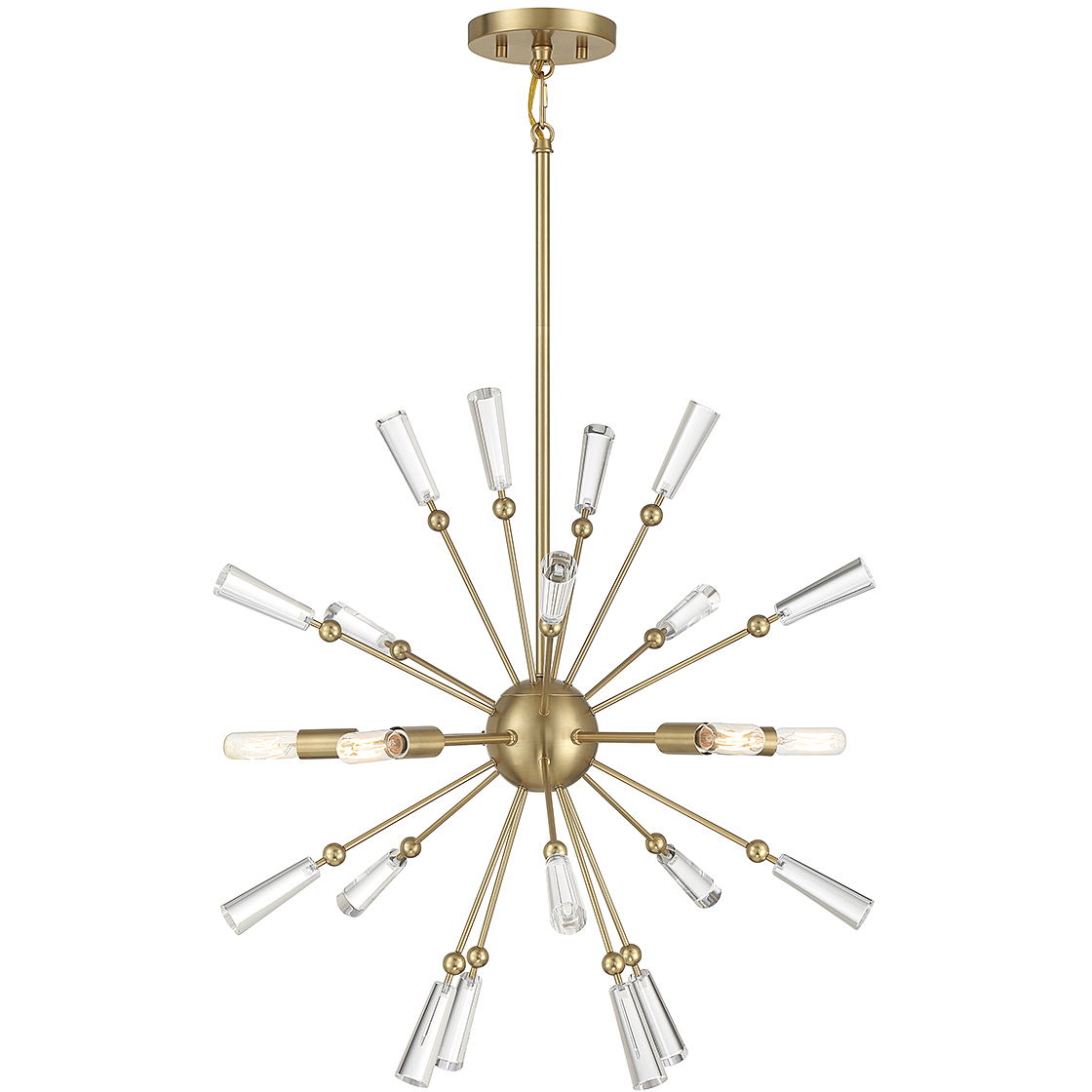 Stella 5 Light 26 inch Natural Brass Pendant Ceiling Light