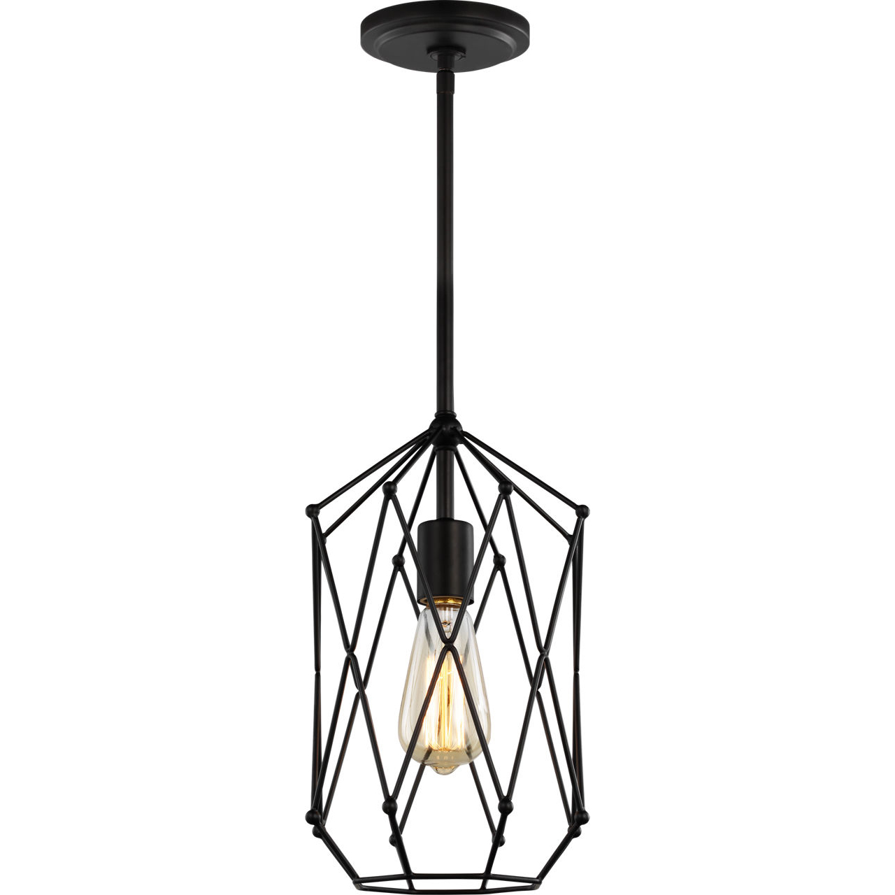 Zarra 1 Light 8 inch Midnight Black Pendant Ceiling Light