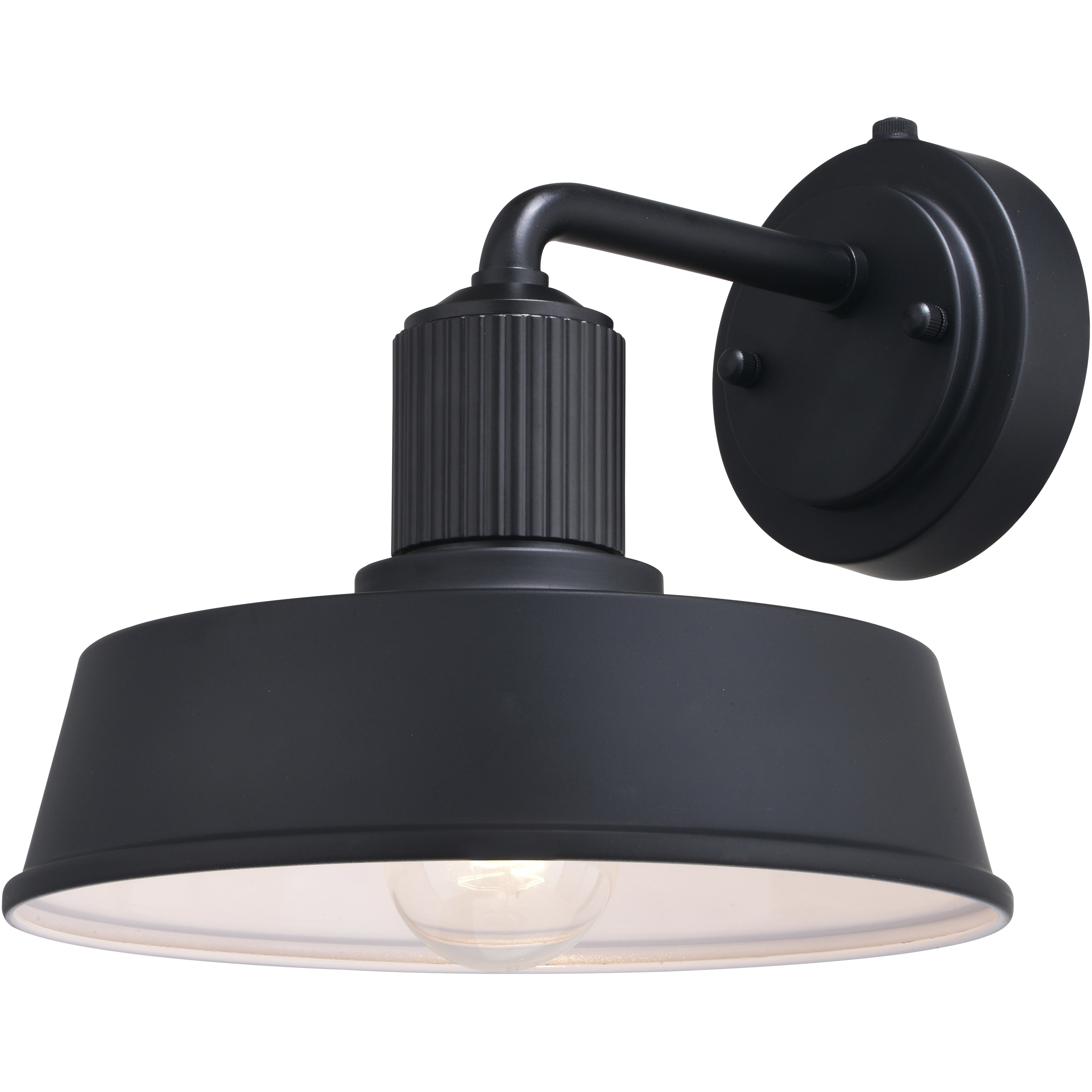 Hammond LED 9 inch Matte Black and White Outdoor Wall