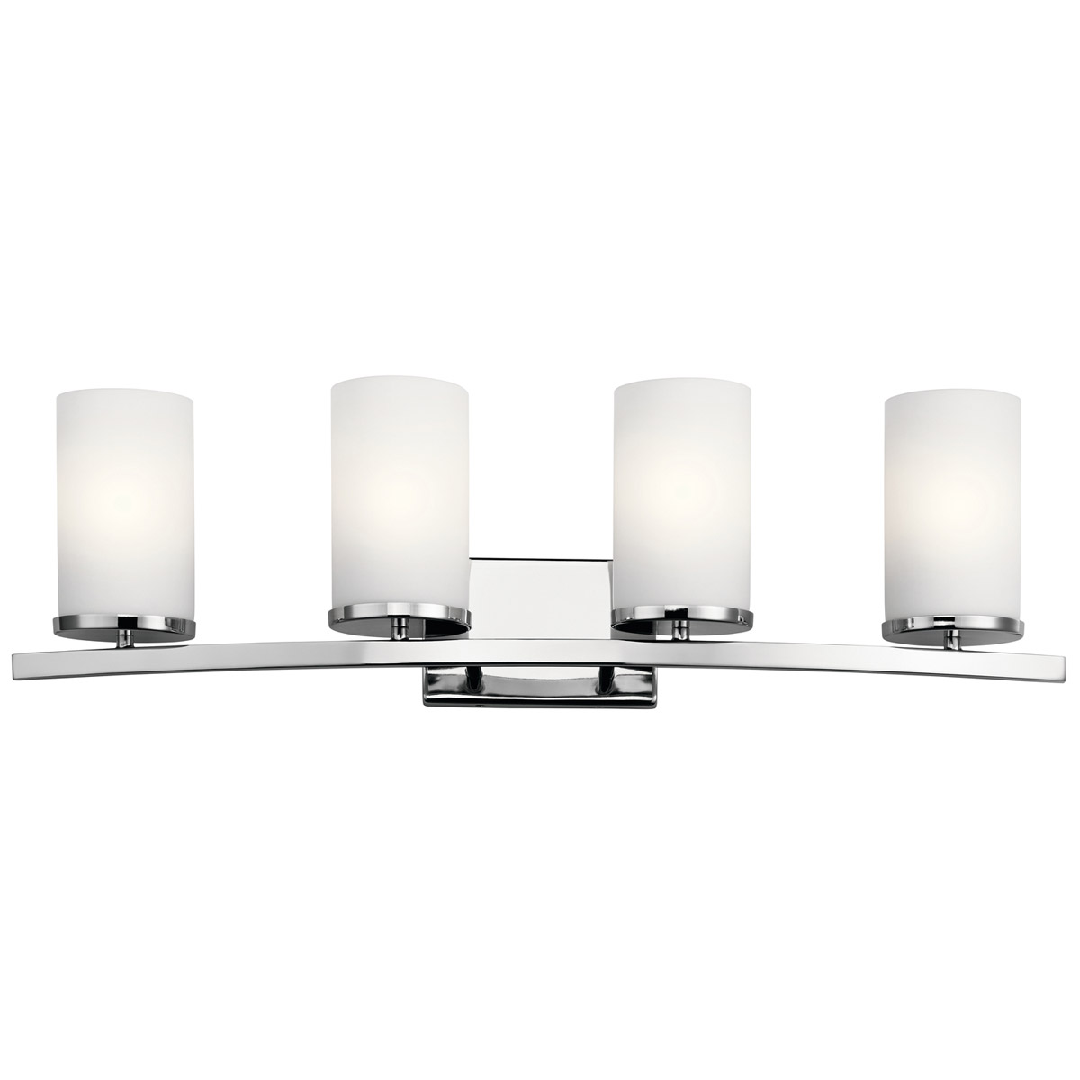 Crosby 4 Light 31 inch Chrome Wall Mt Bath 4 Arm Wall Light