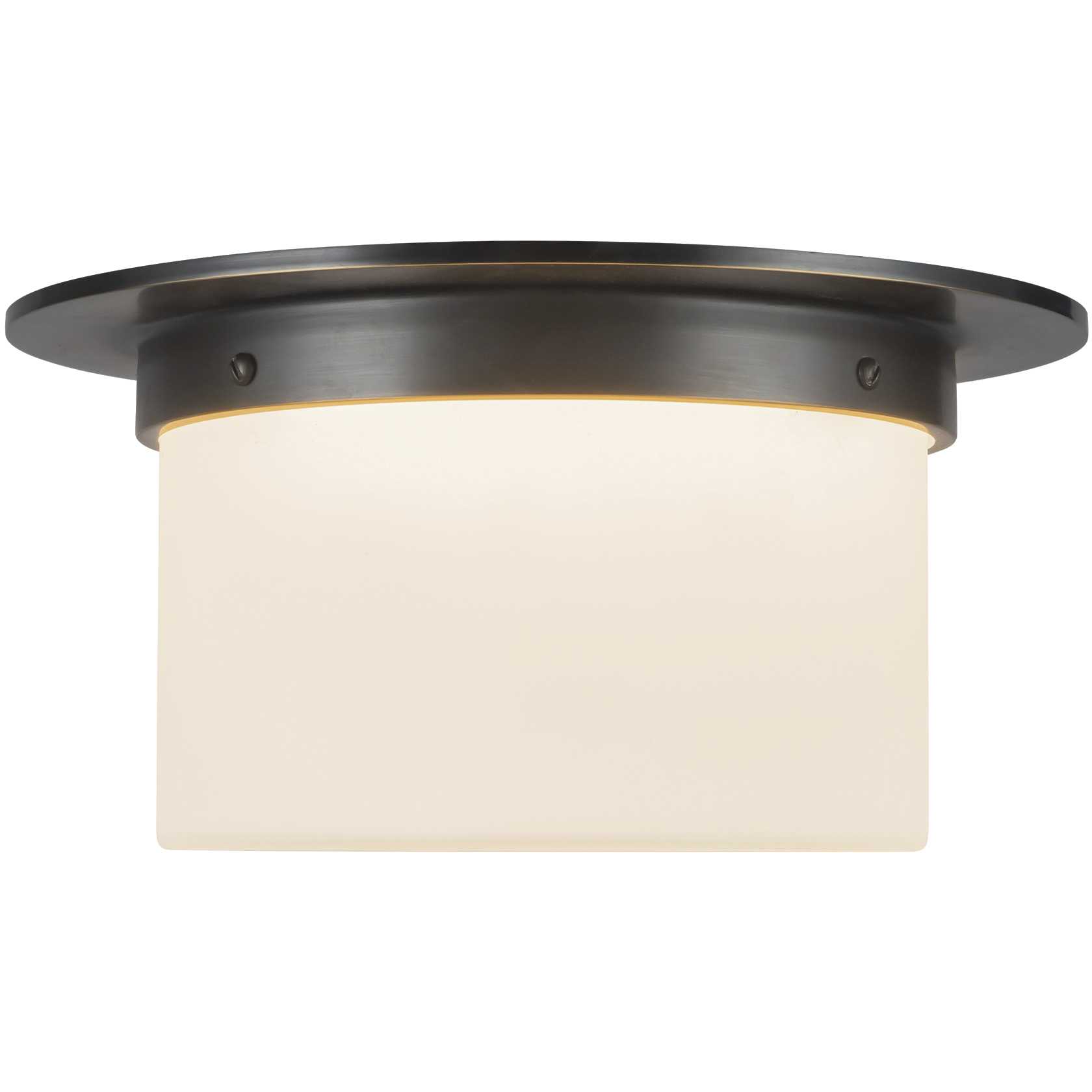 Mineral 2 Light 11.13 inch Urban Bronze and Matte Opal Glass Flush Mount Ceiling Light in Opal Glass Shade