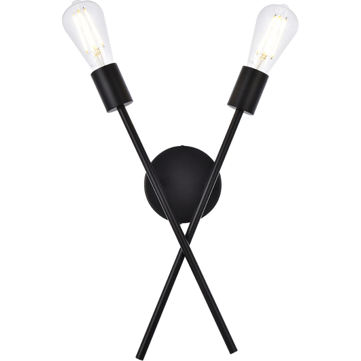 Armin 2 Light 4 inch Black Wall Sconce Wall Light