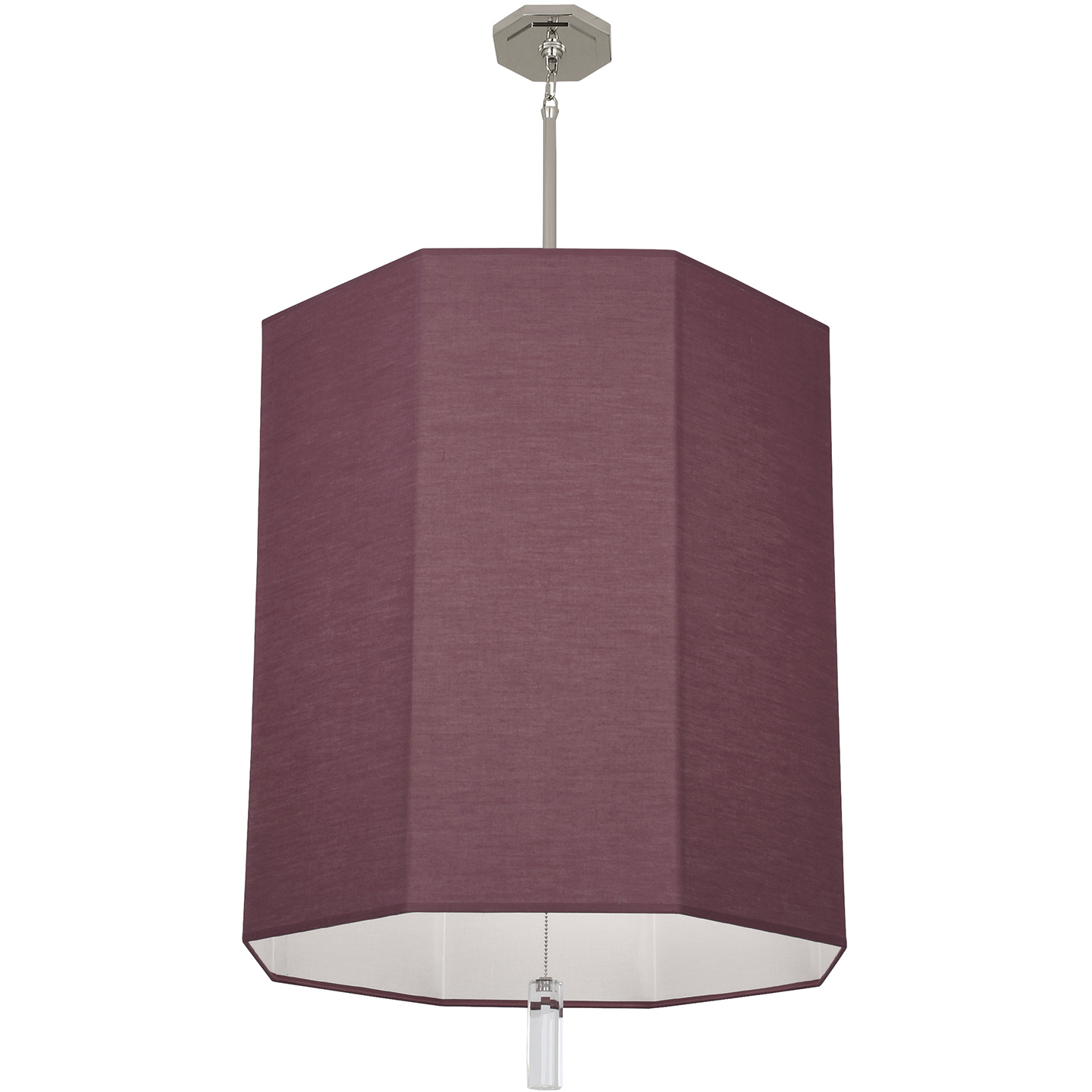 Kate 6 Light 22 inch Polished Nickel Pendant Ceiling Light in Vintage Wine