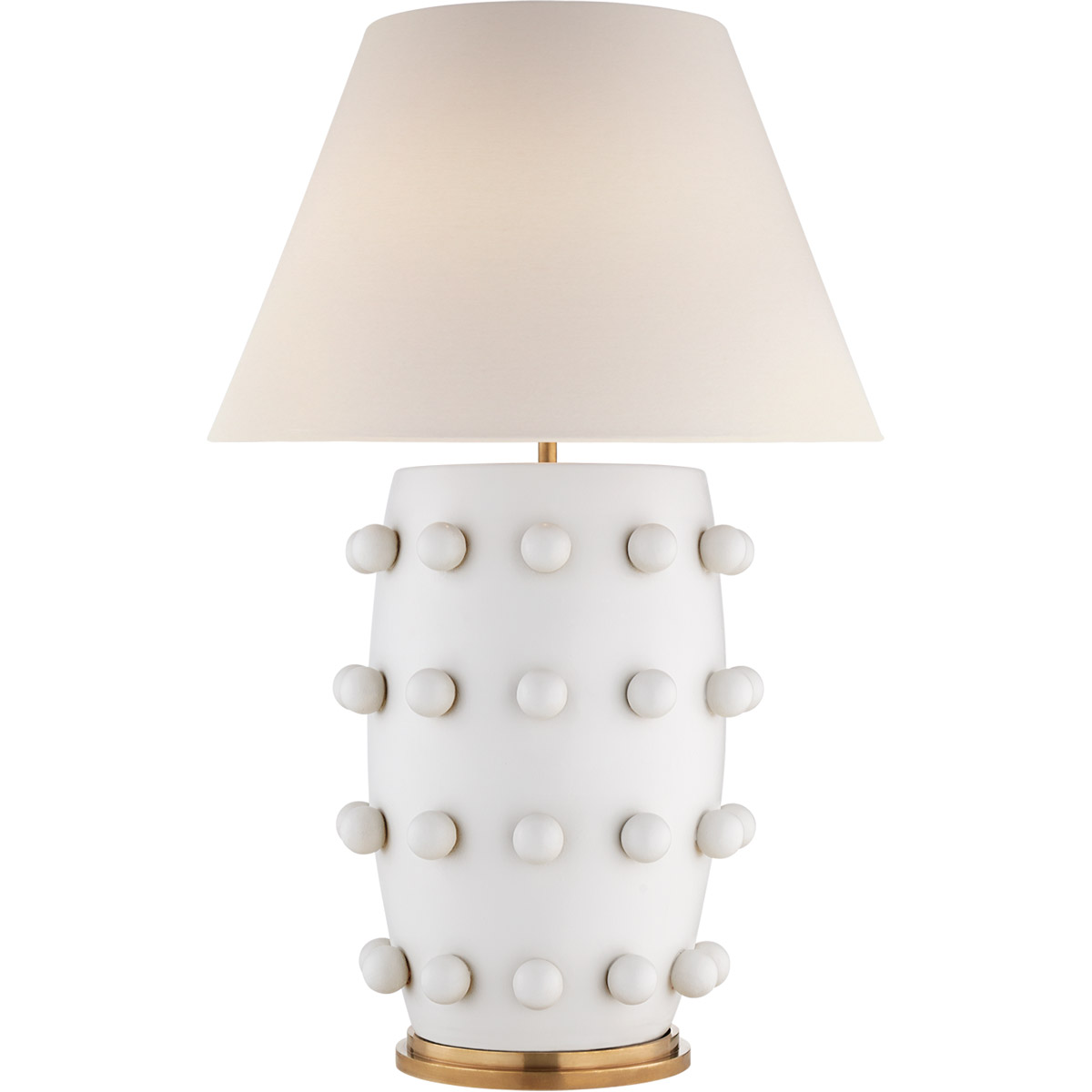 Visual Comfort Linden Table Lamp, Plaster White