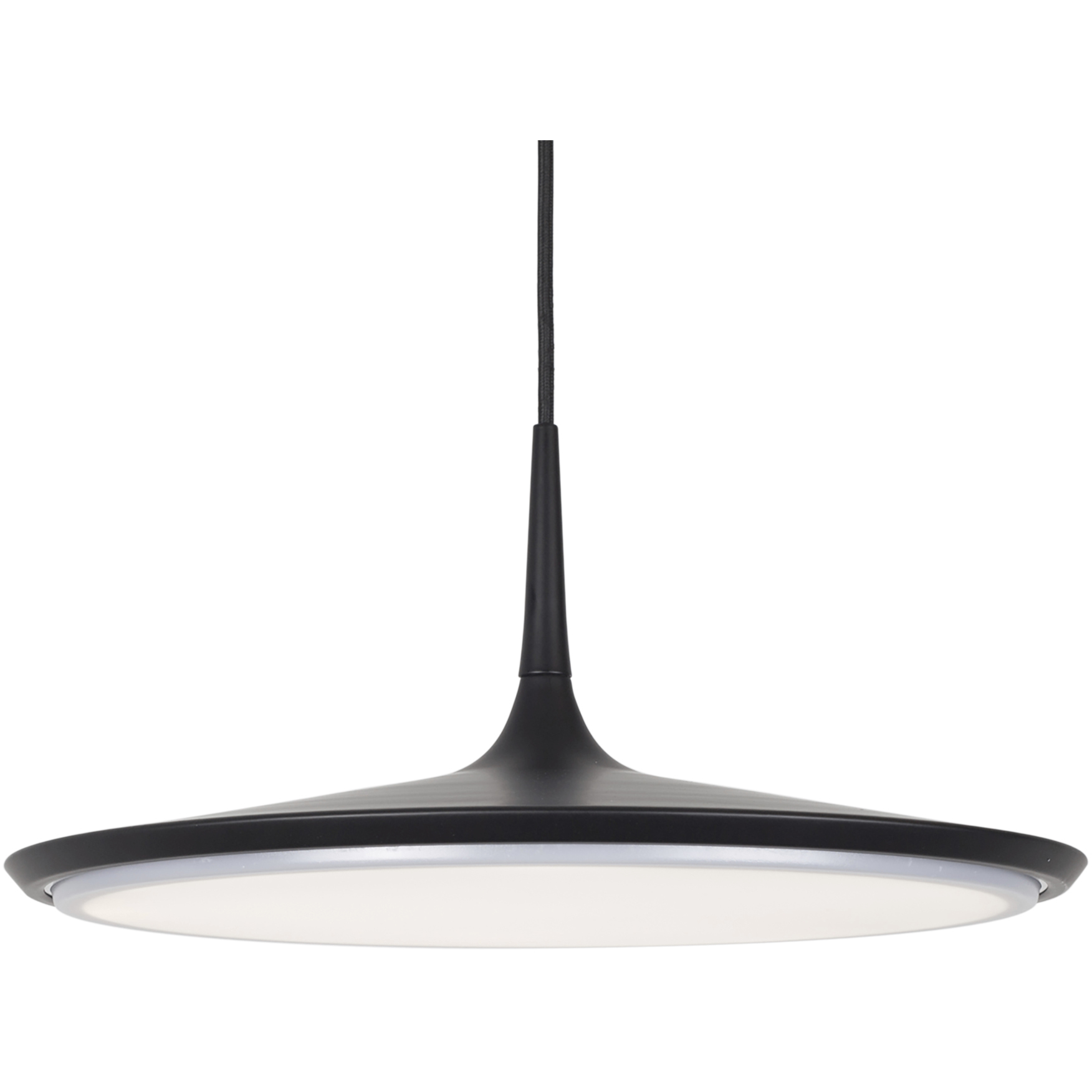 Disc LED 16.5 inch Black Pendant Ceiling Light