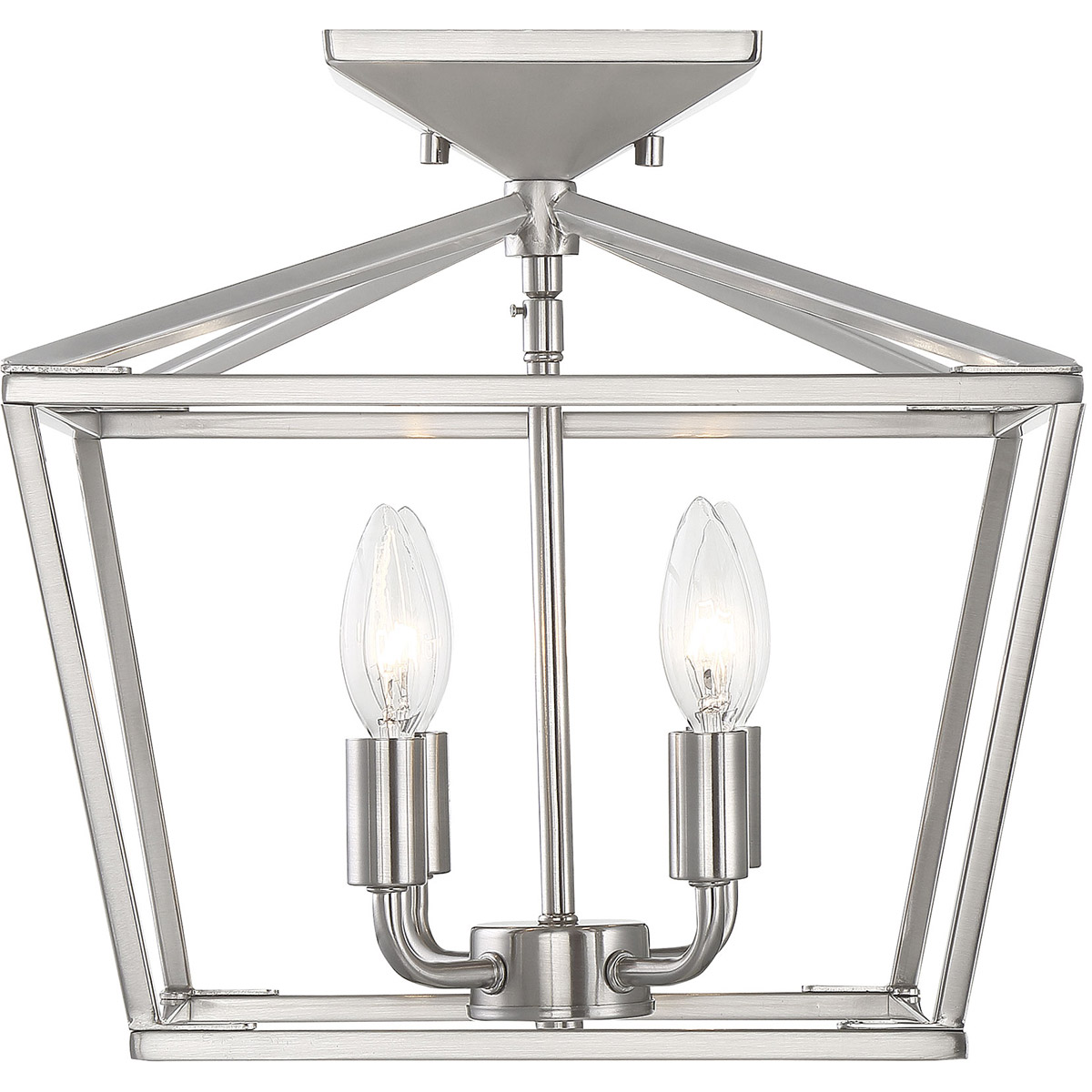 Townsend 4 Light 13 inch Satin Nickel Semi-Flush Ceiling Light, Essentials