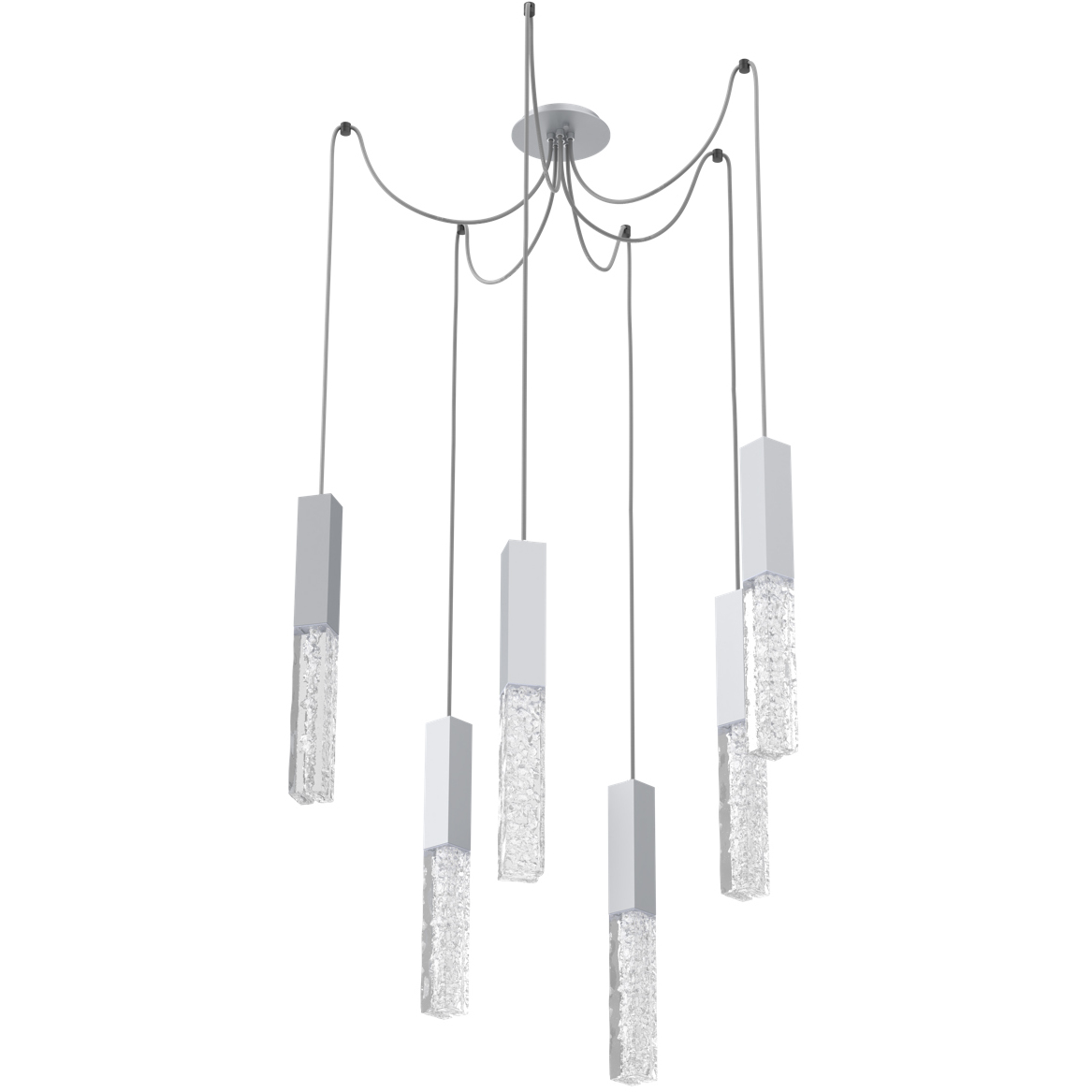 Axis LED 11 inch Classic Silver Swag Multi-Pendant Ceiling Light in 3000K LED