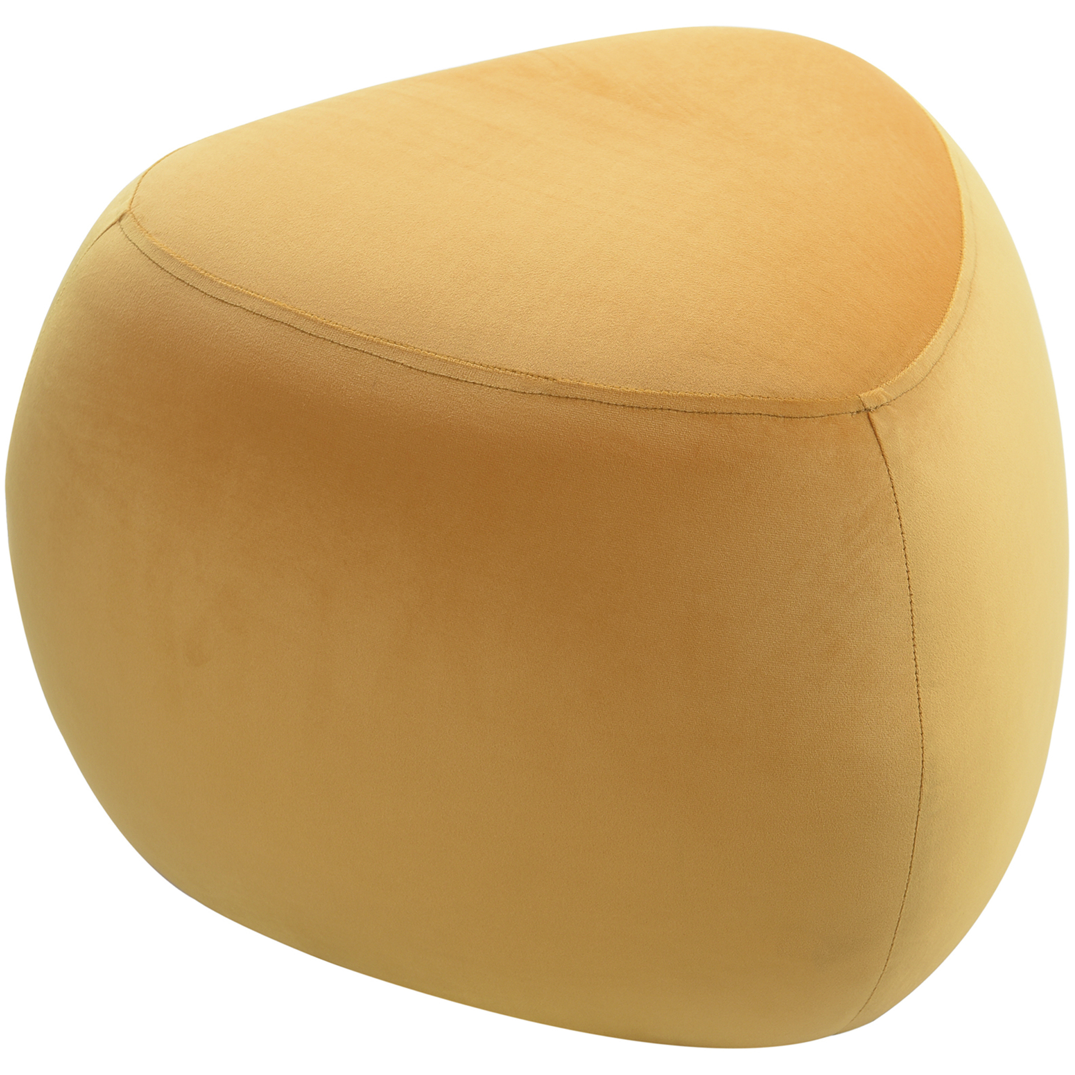 River Rock 14.5 inch Harvest Gold Yellow and Black Pouf