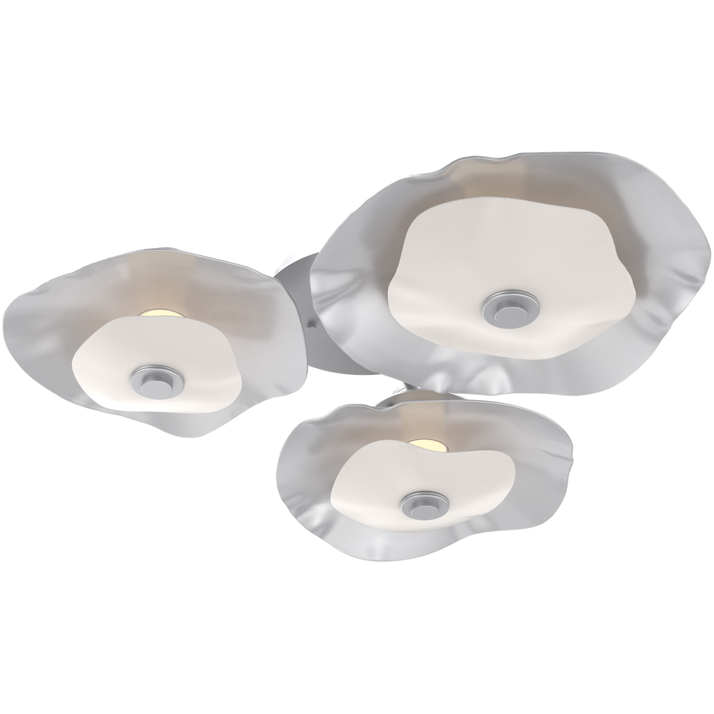Cumulus LED 30 inch Classic Silver with White Metal Hub & Spoke Ceiling Light
