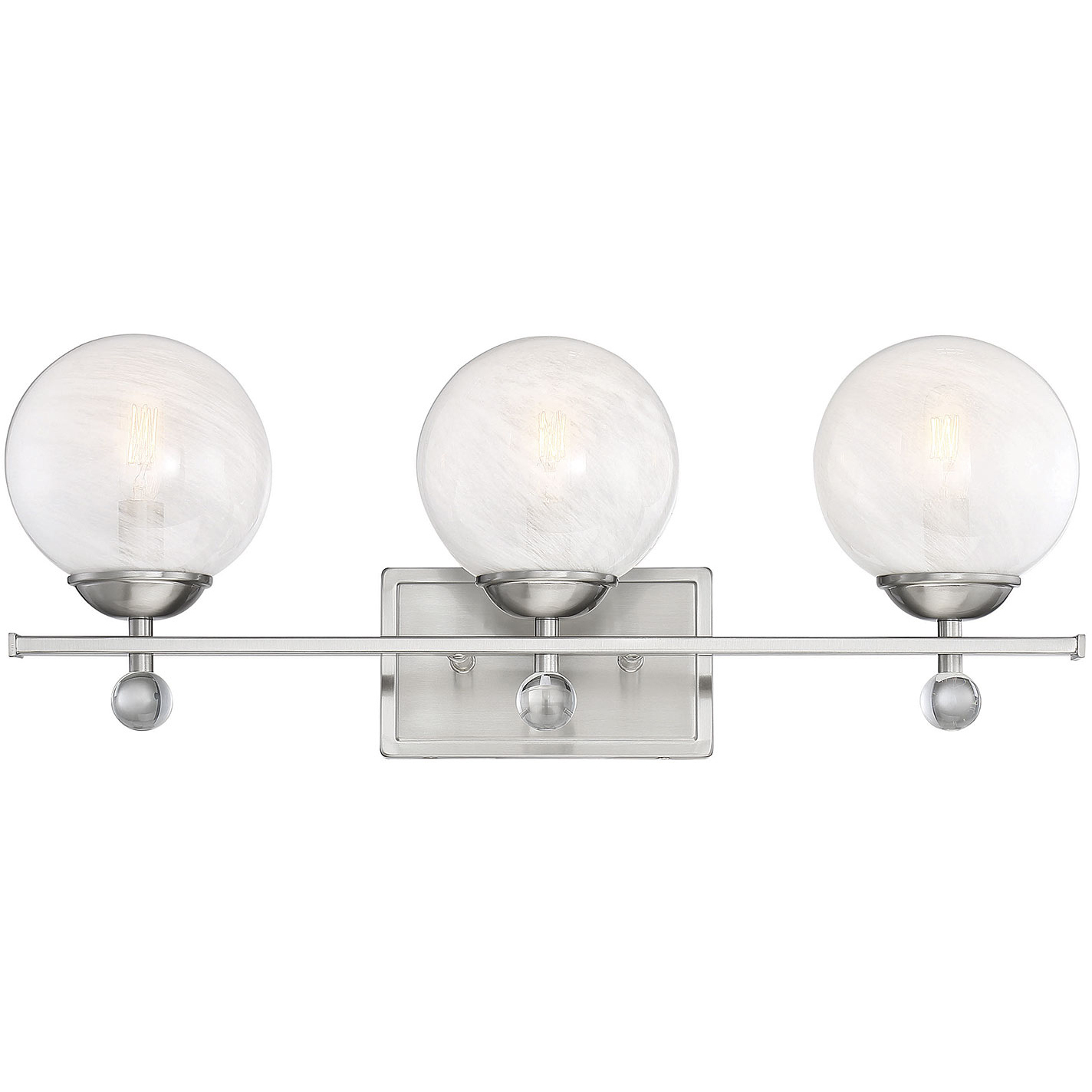 Medina 3 Light 24 inch Satin Nickel Bathroom Vanity Light Wall Light