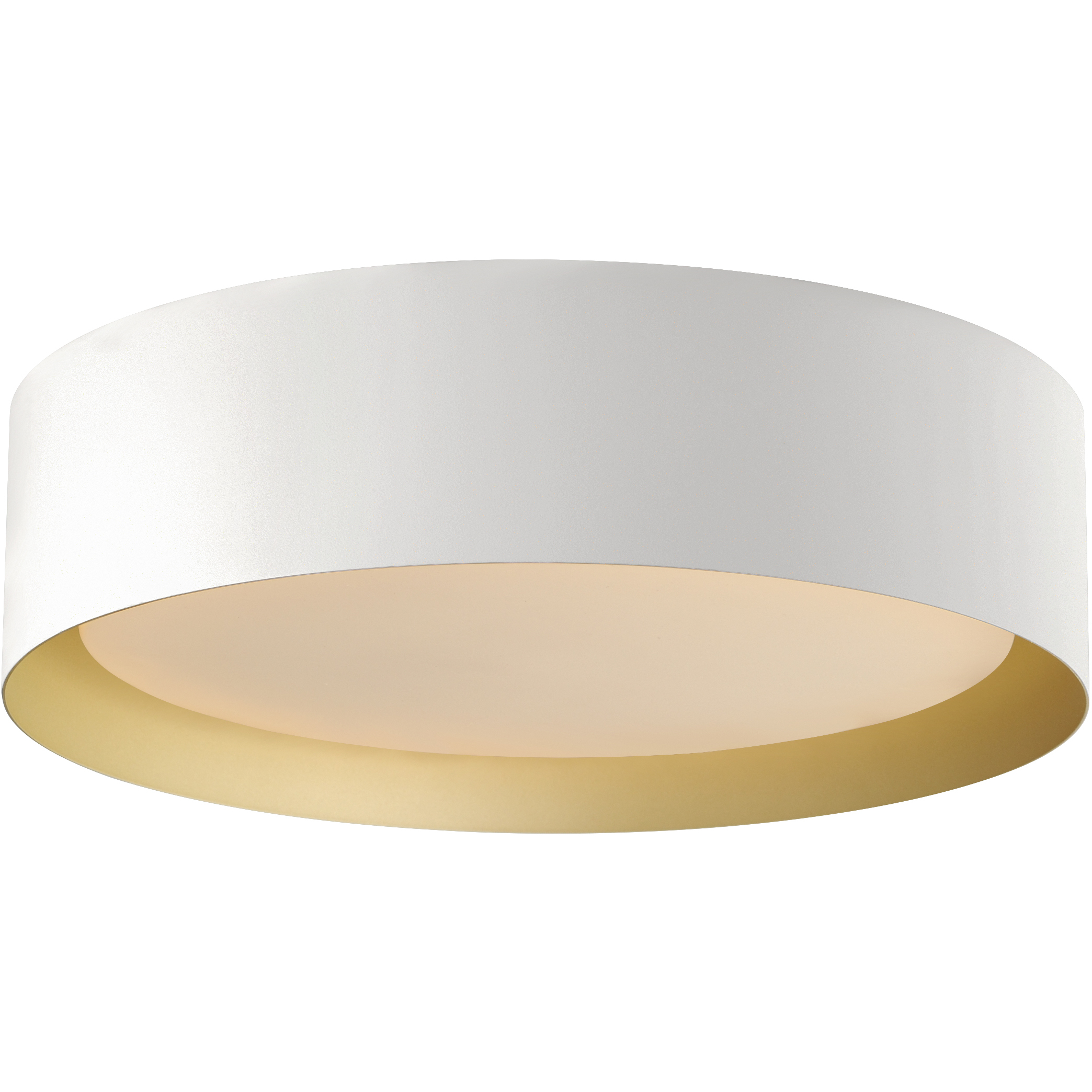 Echo LED 16 inch White and Gold Flush Mount Ceiling Light in White/Gold