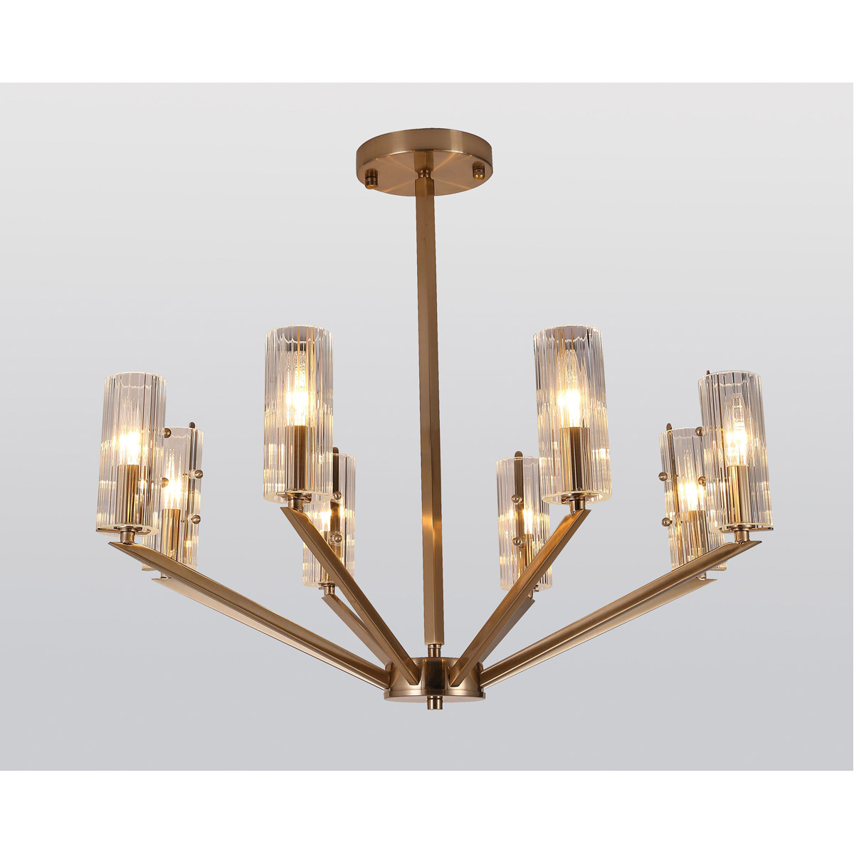 Canada 8 Light 27.5 inch Copper Chandelier Ceiling Light