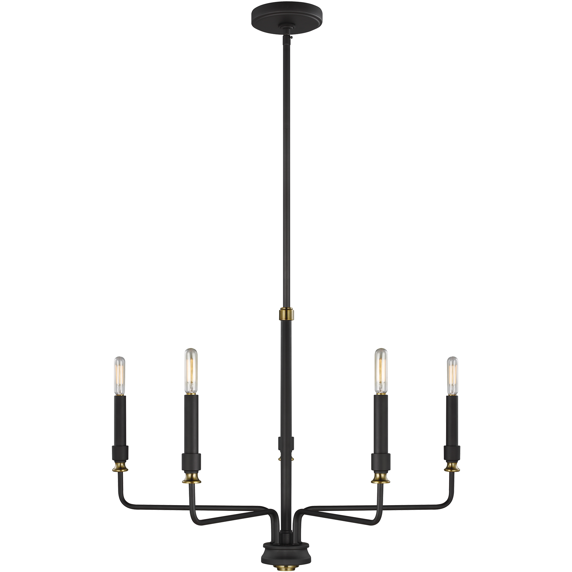 Oliver 5 Light 26 inch Midnight Black Chandelier Ceiling Light