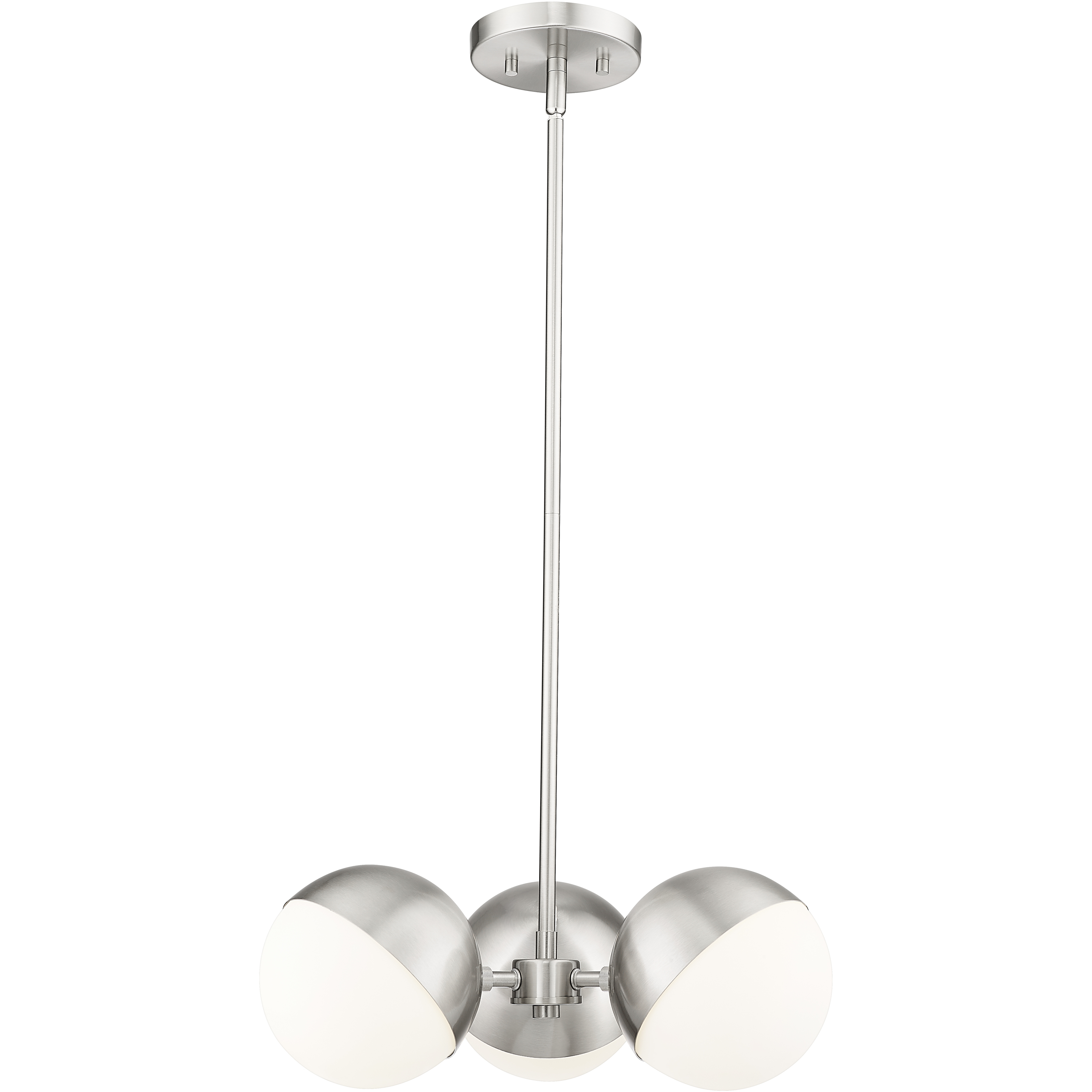 Realm Sphere 3 Light 17.25 inch Brushed Nickel Chandelier Ceiling Light