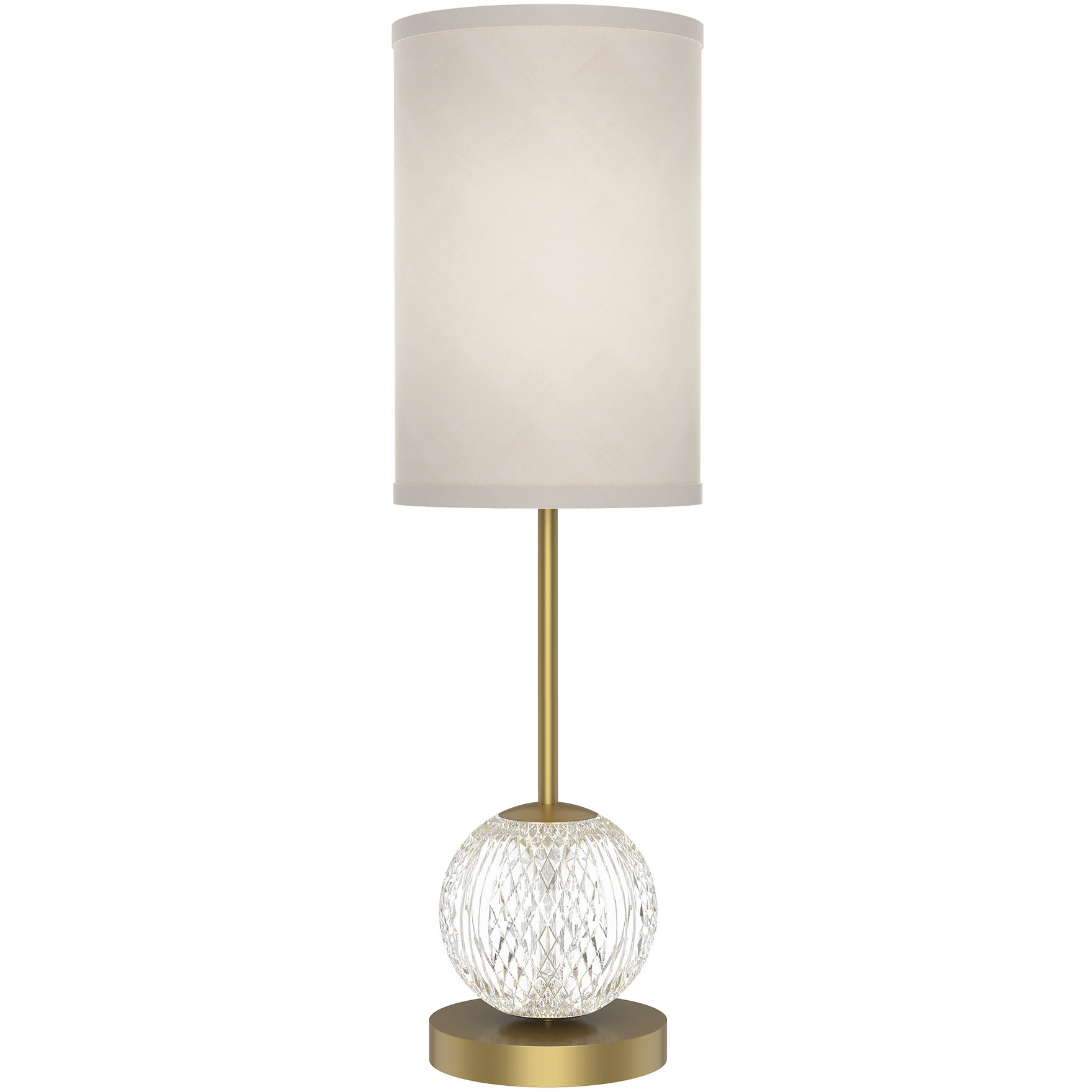 Marni 21.5 inch 12 watt Natural Brass/White Linen Table Lamp Portable Light in Natural Brass and White Linen