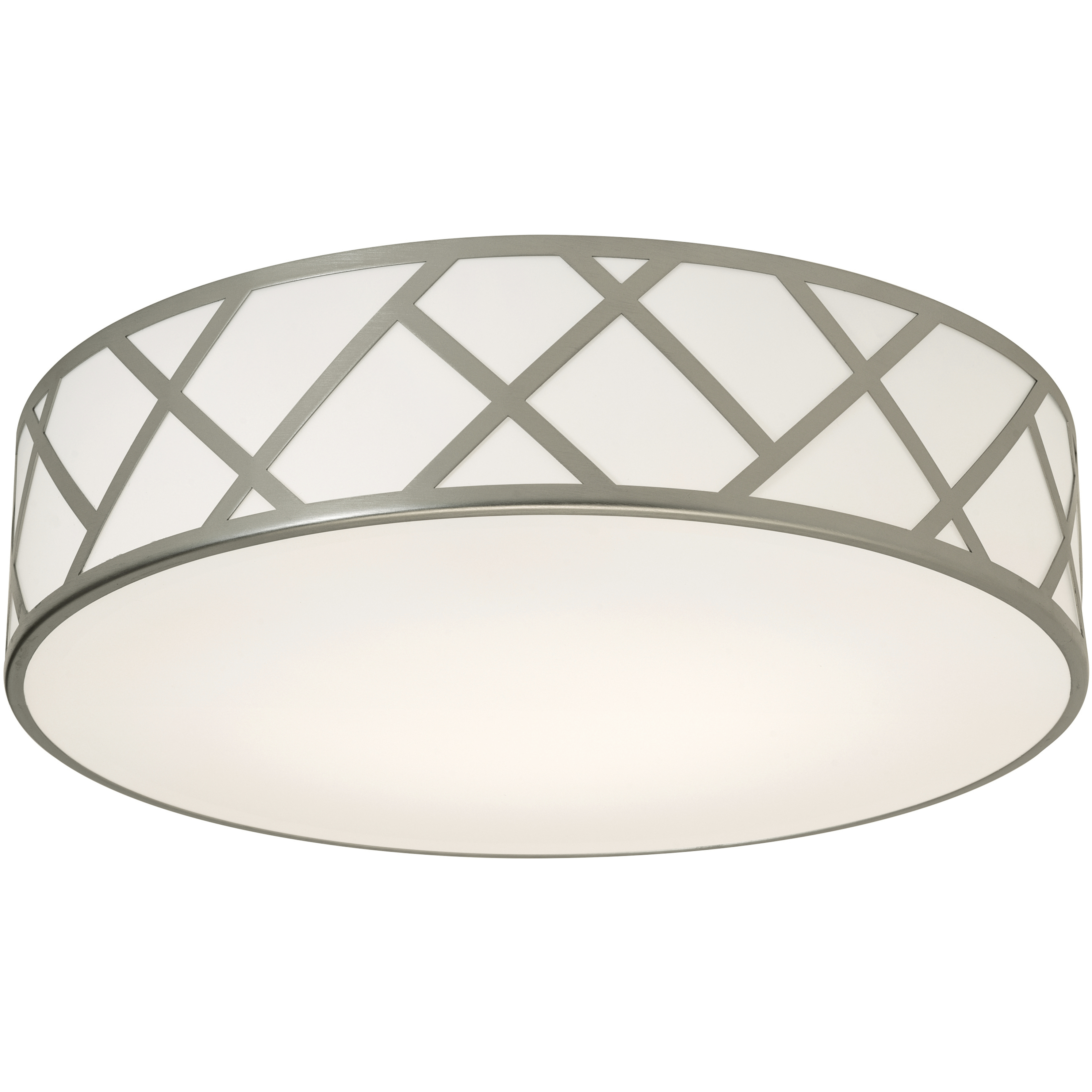 Haven 3 Light 16.75 inch Satin Nickel Flush Mount Ceiling Light