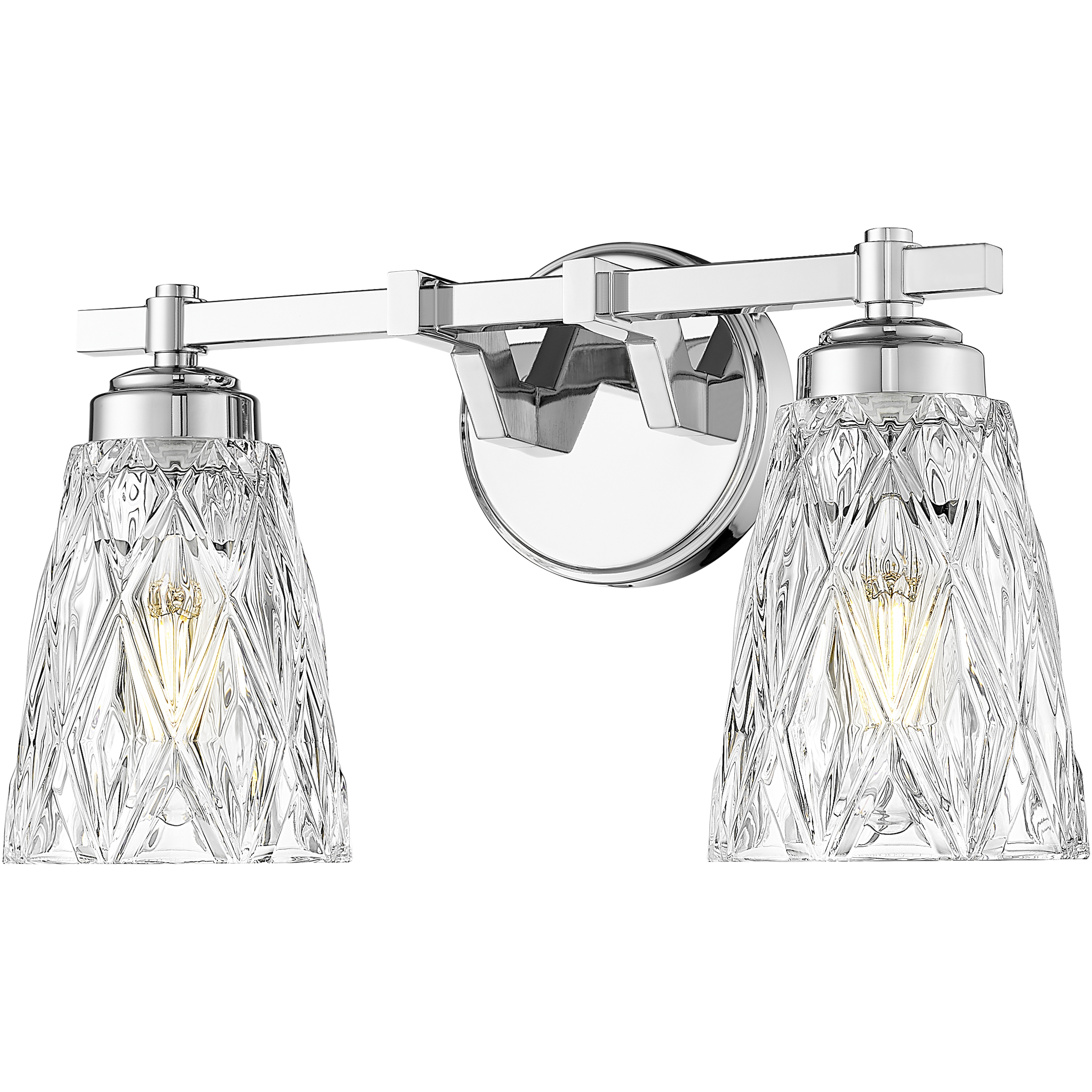 Andree 2 Light 16 inch Chrome Bathroom Vanity Wall Light