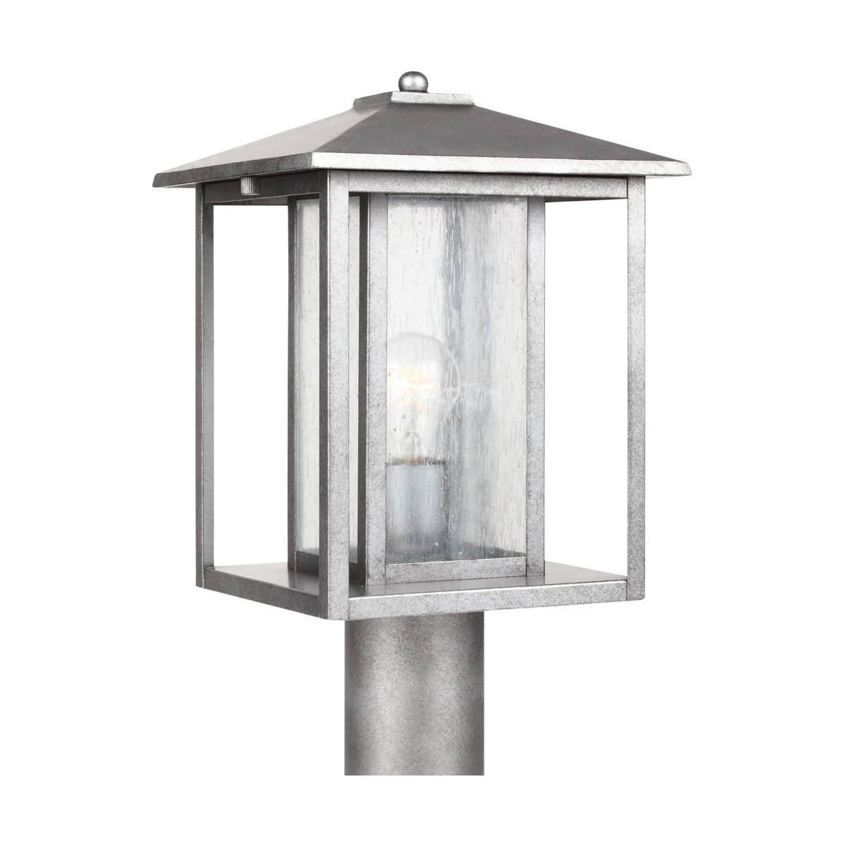 Generation Lighting Sea Gull 82027 57 Hunnington 1 Light 15 inch Weathered Pewter Outdoor Post Lantern