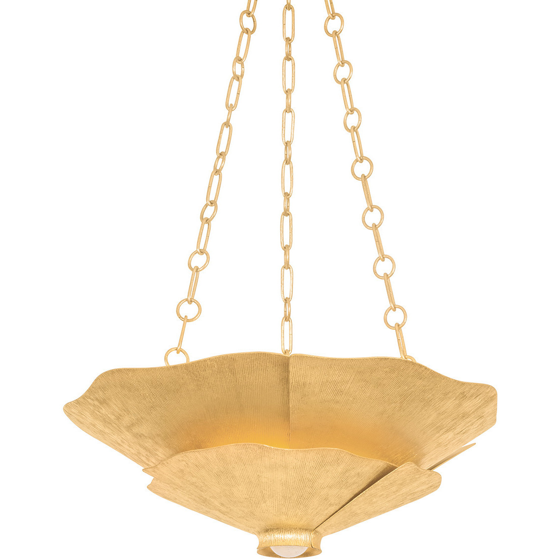 Spring Valley 4 Light 24 inch Vintage Gold Leaf Pendant Ceiling Light