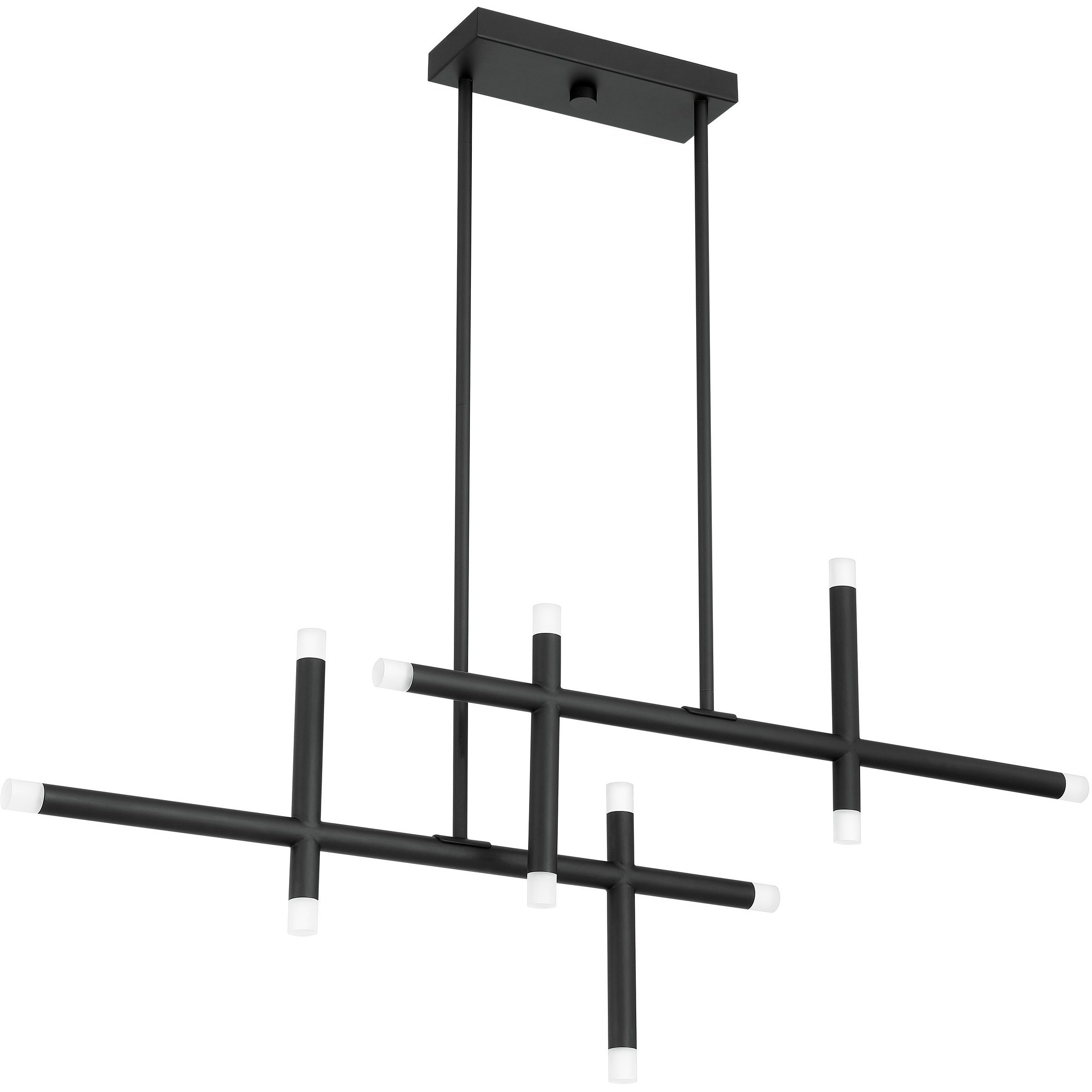 Manhattan LED 48 inch Matte Black Linear Chandelier Ceiling Light