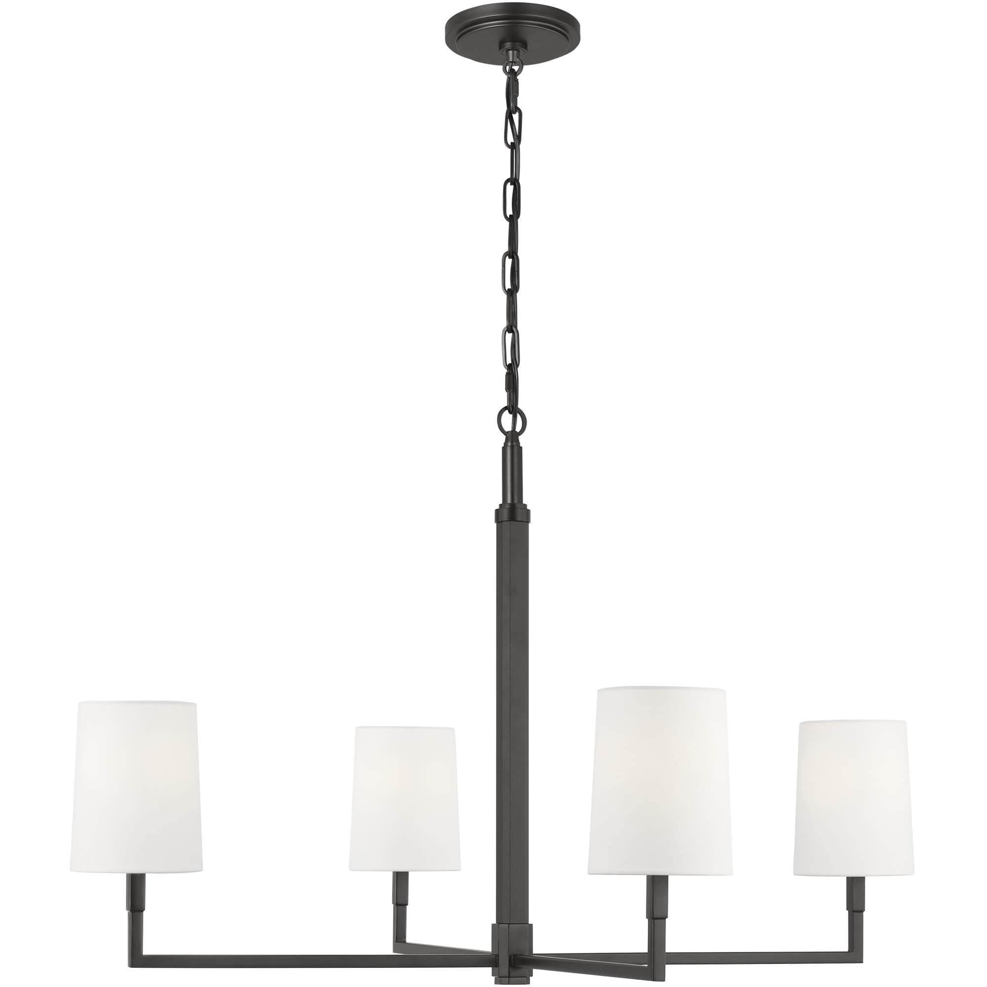 TOB by Thomas O'Brien Danica 4 Light 36 inch Aged Iron Chandelier Ceiling Light