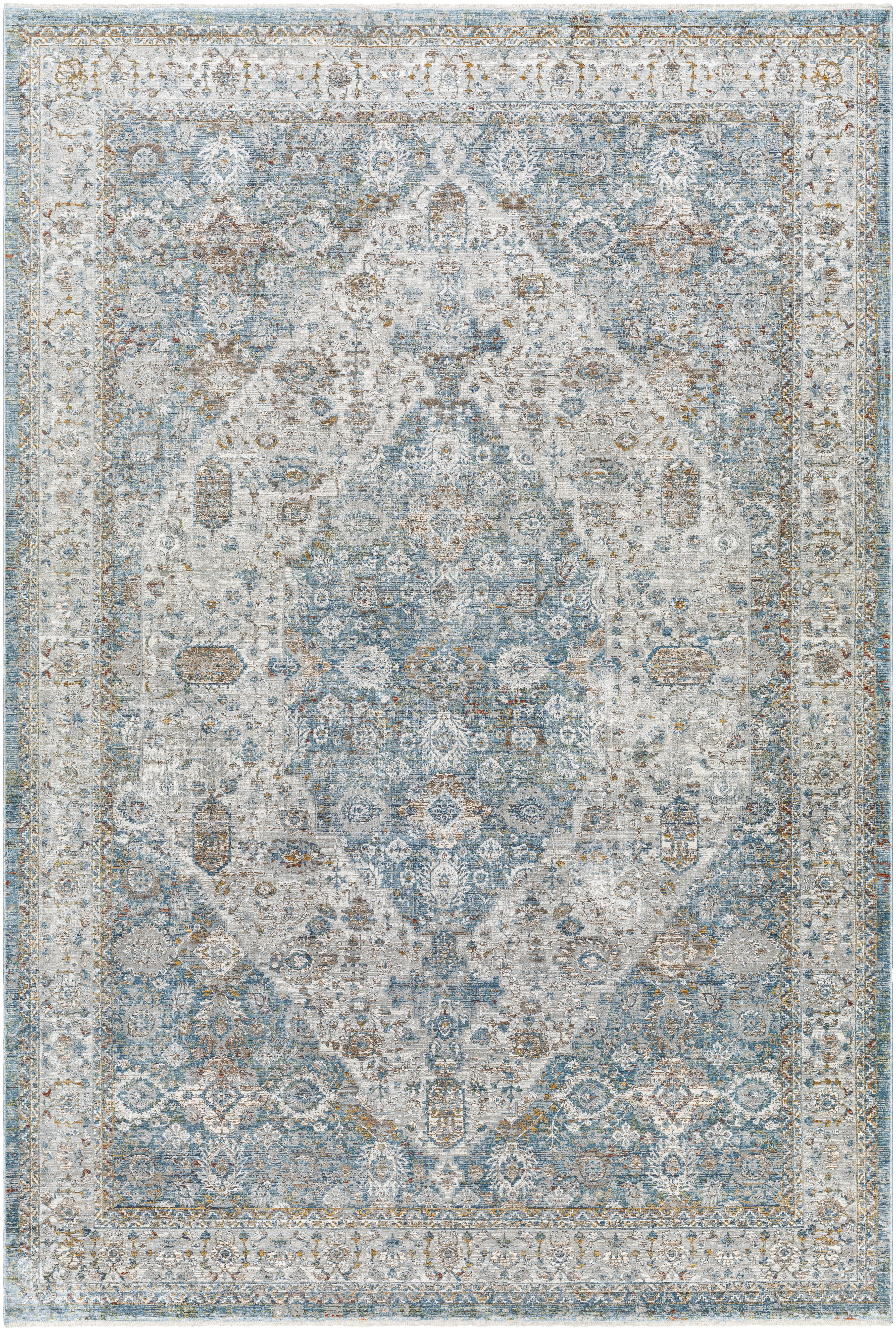 Isfahan 180 X 144 inch Dark Blue Rug, Rectangle