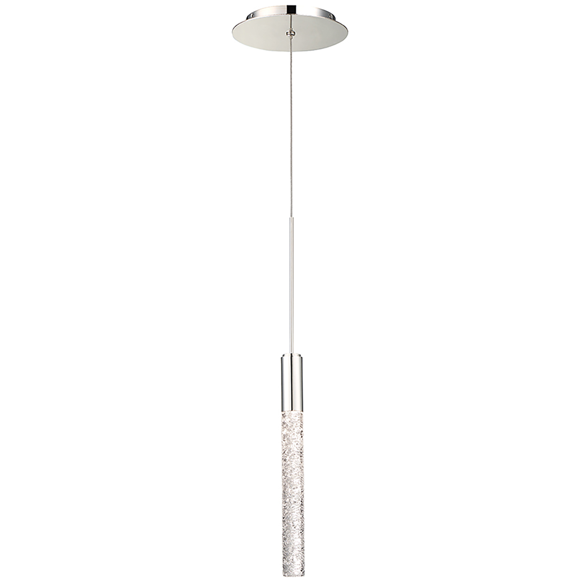 Magic LED 6.5 inch Polished Nickel Pendant Ceiling Light in 1, Round