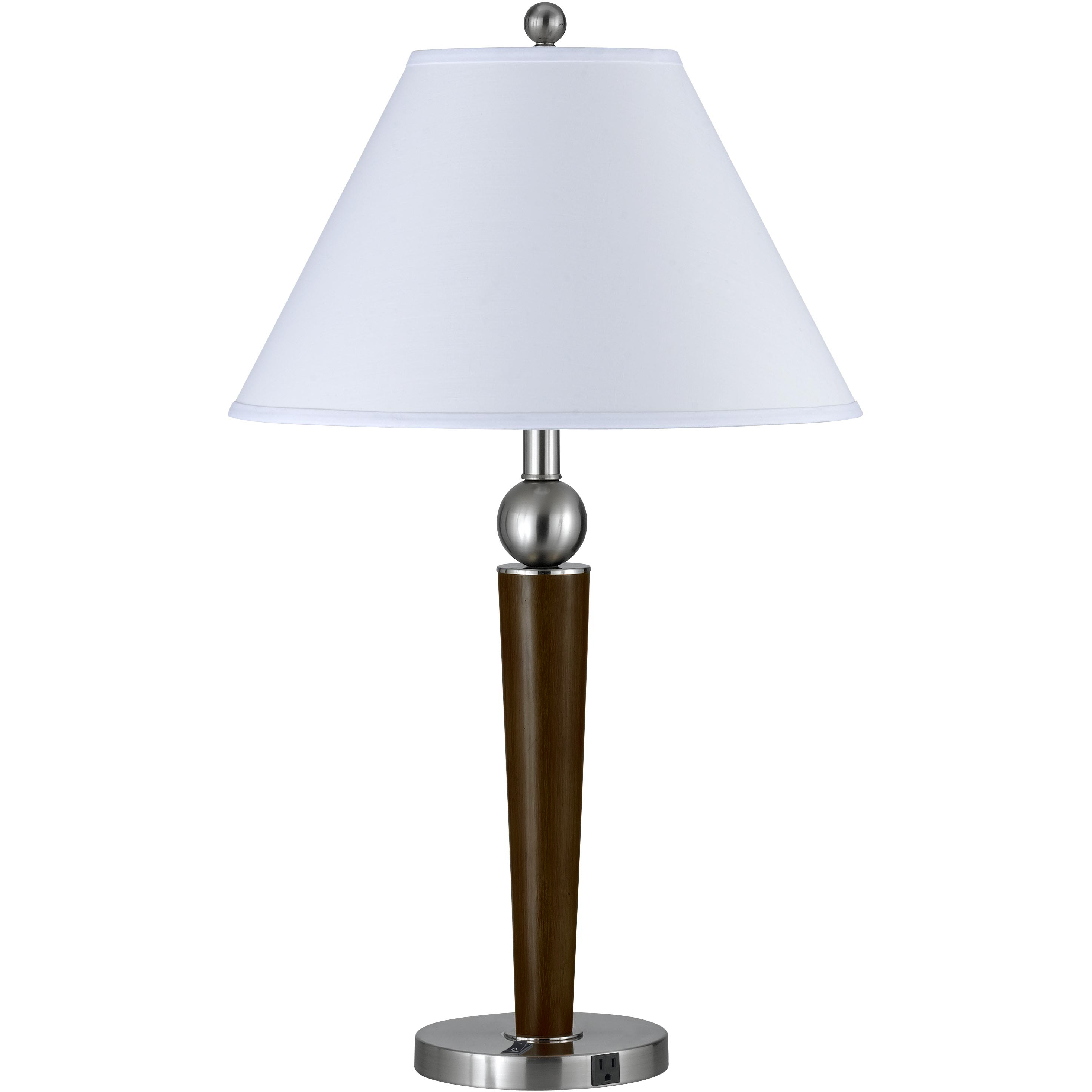 Hotel 29 inch 60.00 watt Brushed Steel Table Lamp Portable Light