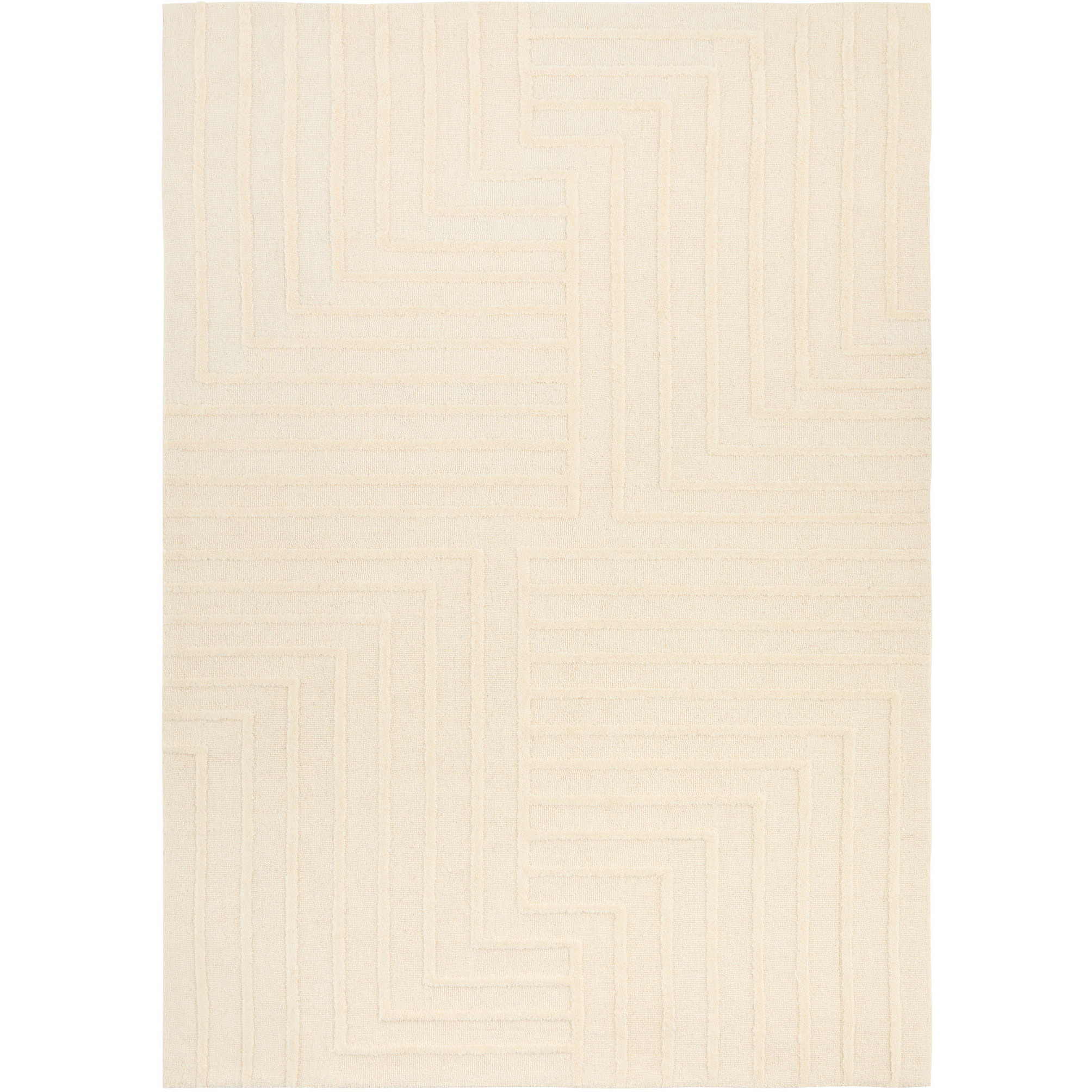 Mitra 130 X 94 inch White/Ivory Rug in 8 x 11