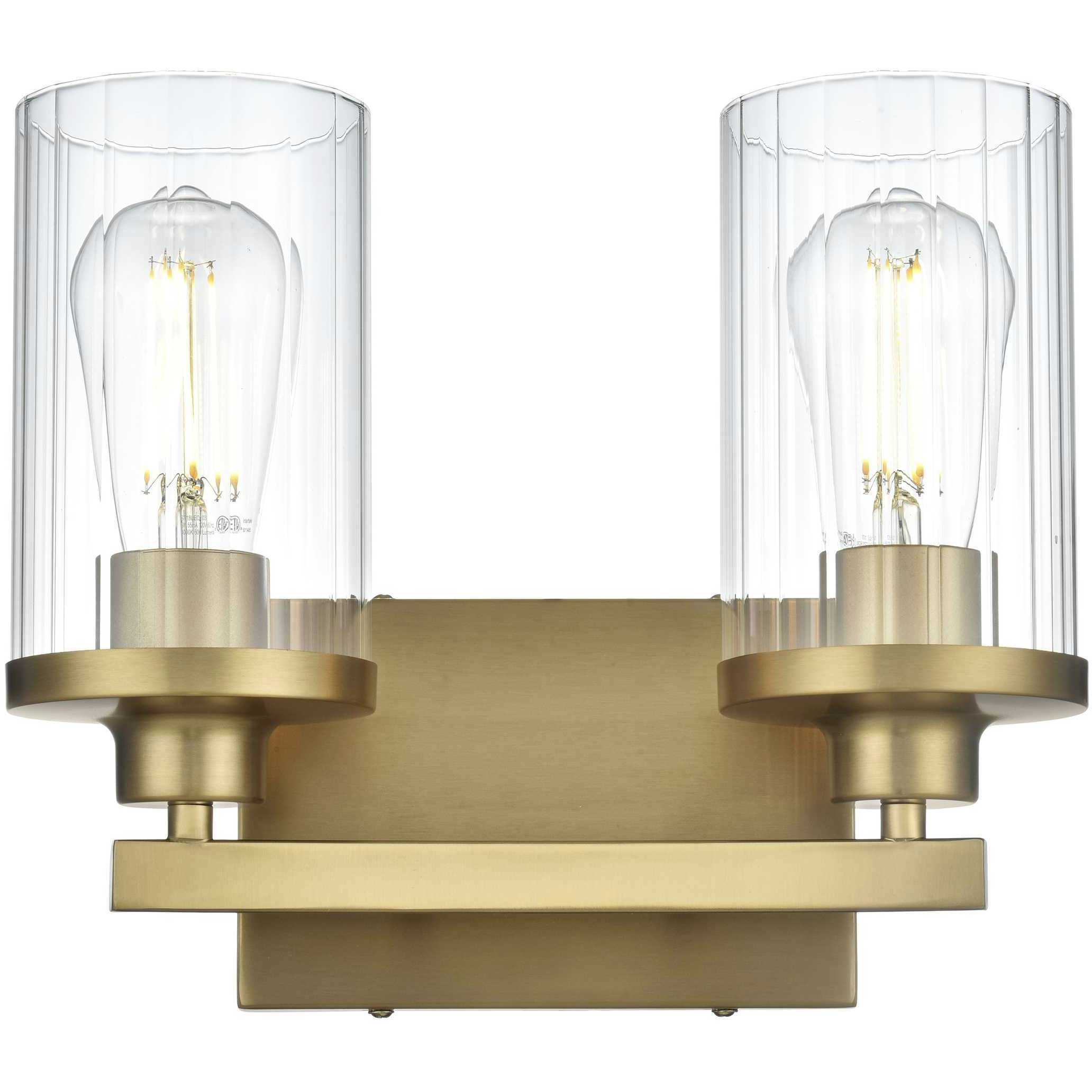 Thane 2 Light 11.5 inch Satin Gold Bath Sconce Wall Light